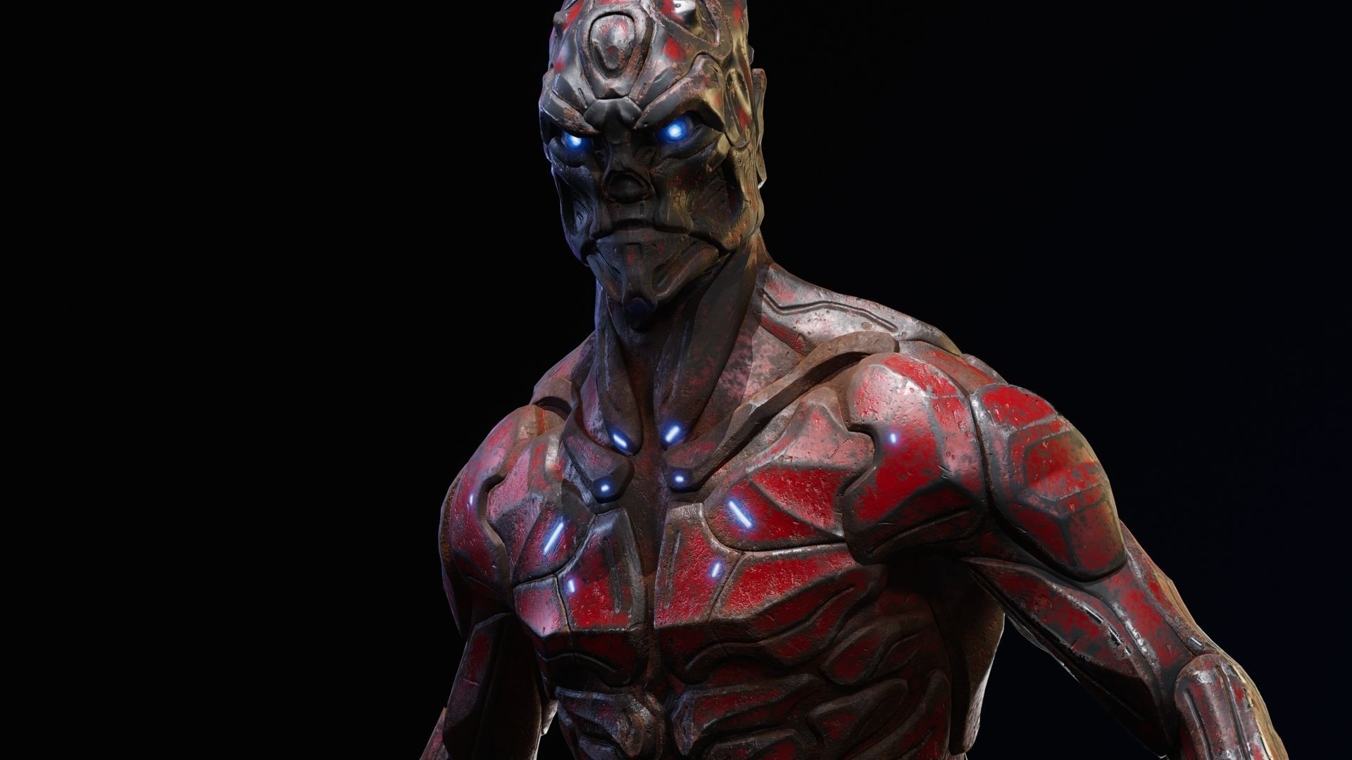 Sci-Fi Human M8 Low-poly 3D model_52