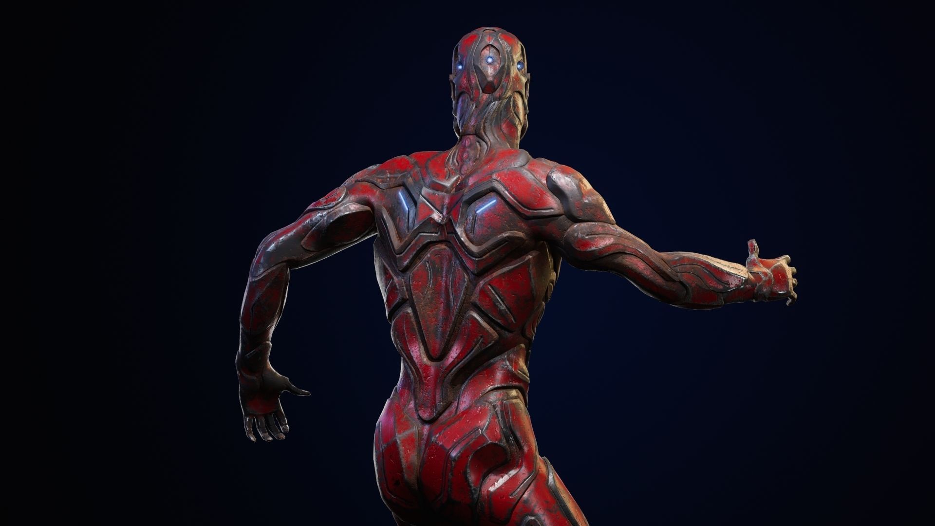 Sci-Fi Human M8 Low-poly 3D model_24