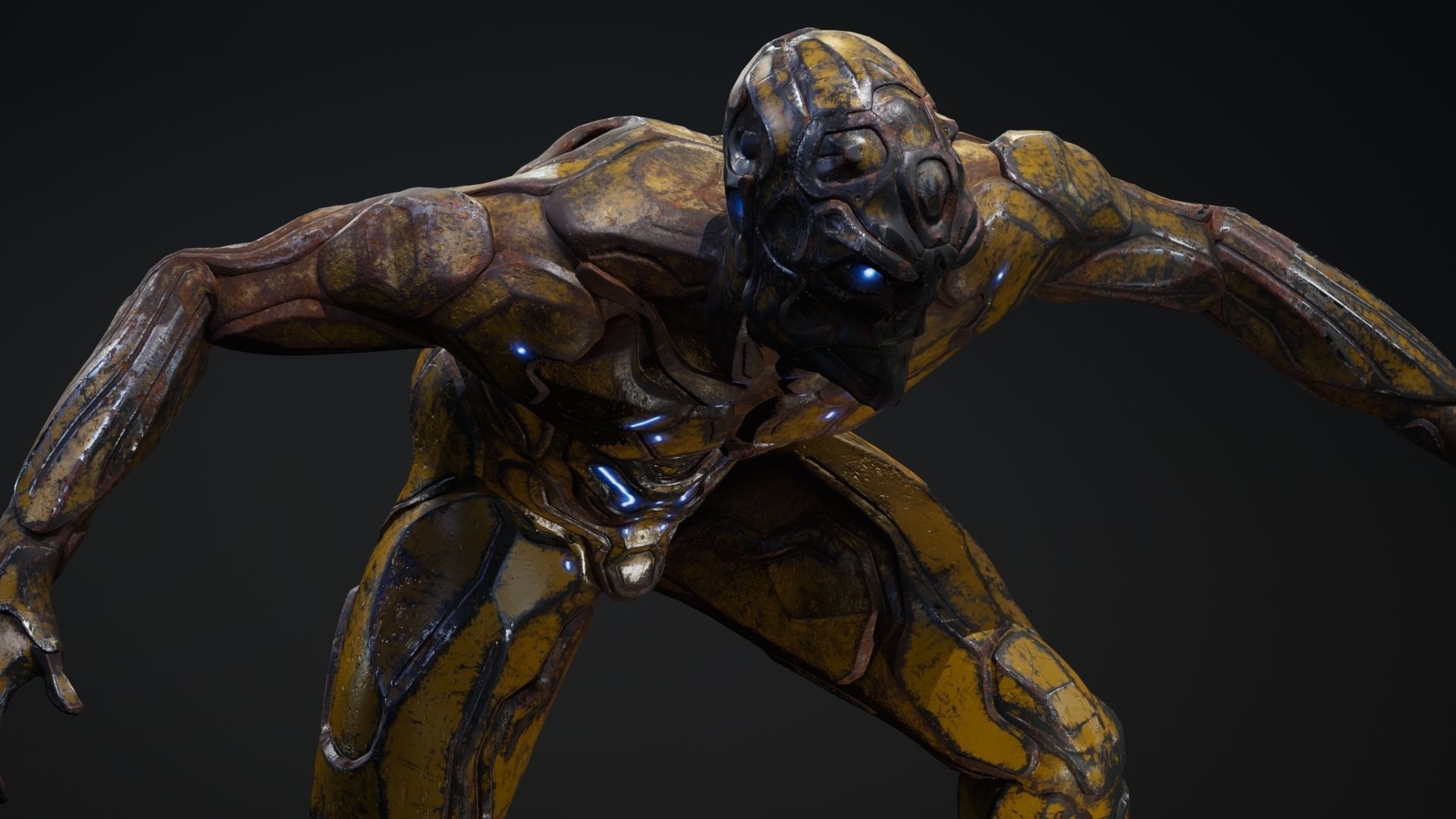 Sci-Fi Human M8 Low-poly 3D model_90