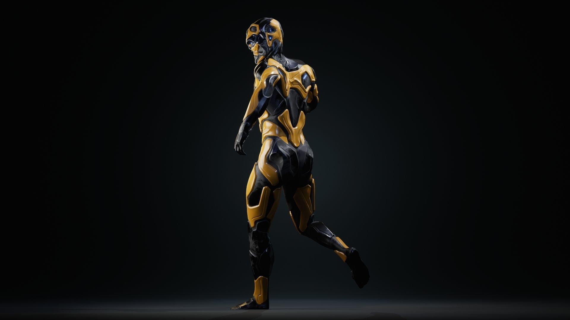 Sci-Fi Human M8 Low-poly 3D model_23