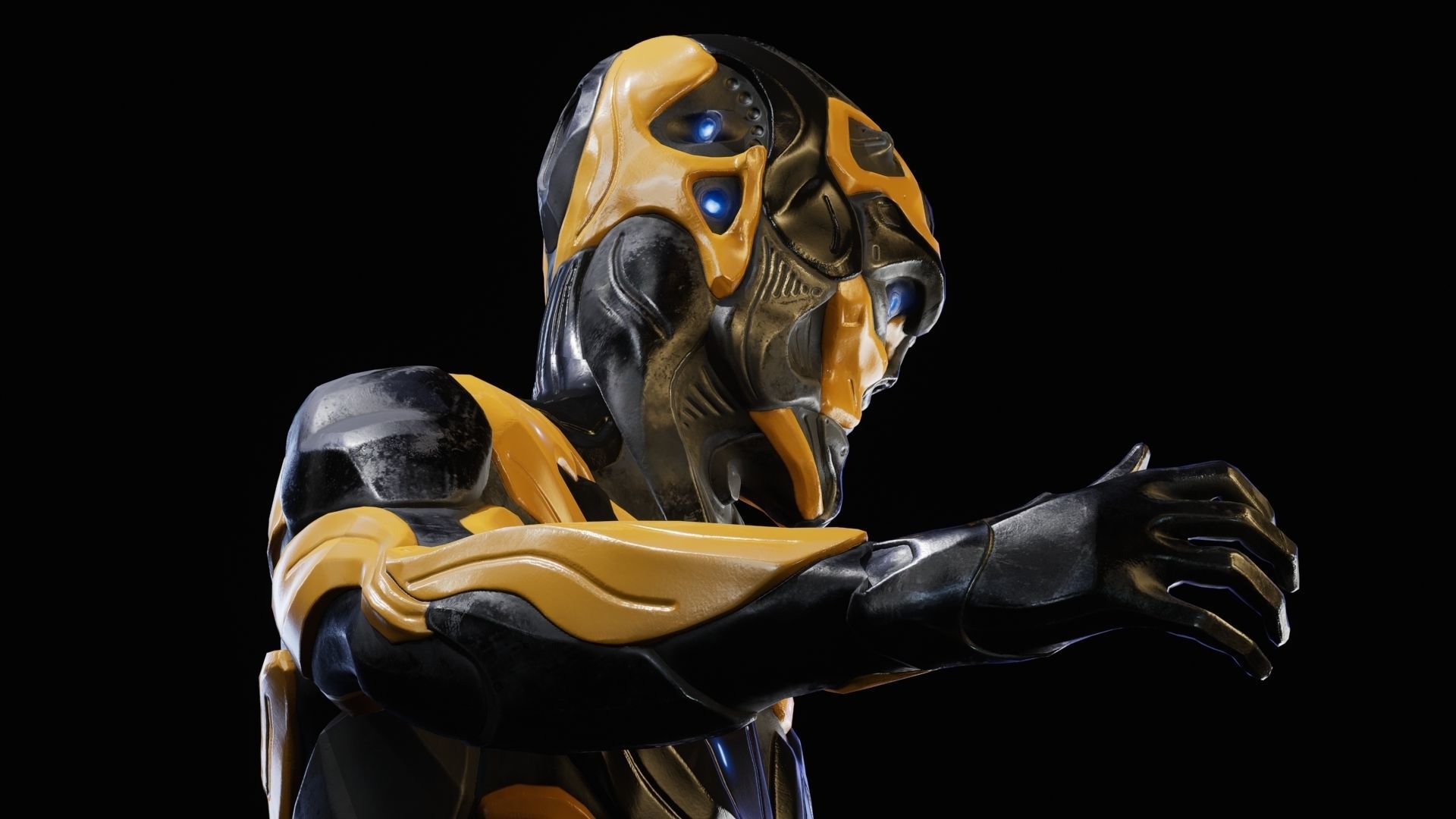 Sci-Fi Human M8 Low-poly 3D model_36