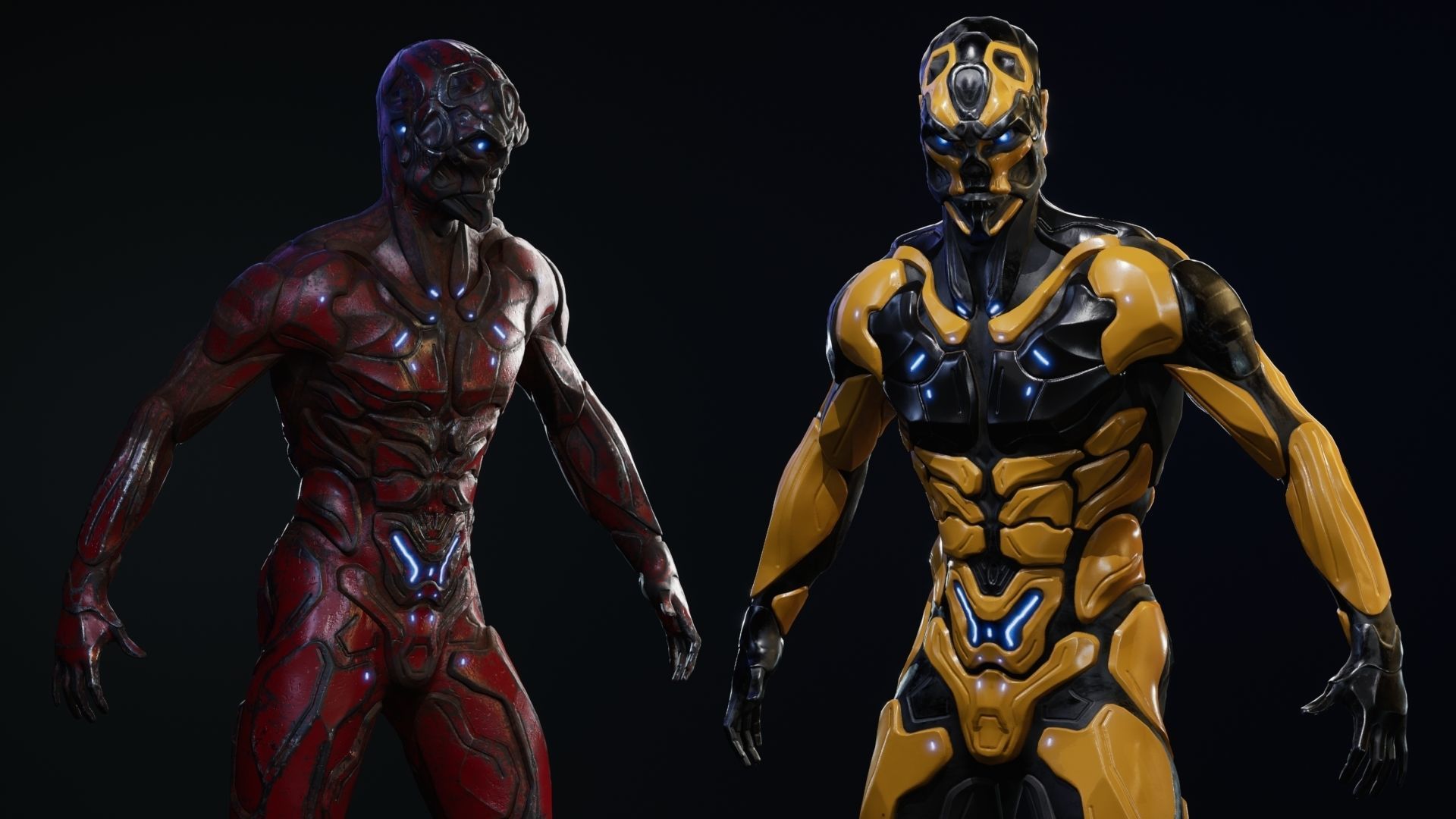 Sci-Fi Human M8 Low-poly 3D model_3