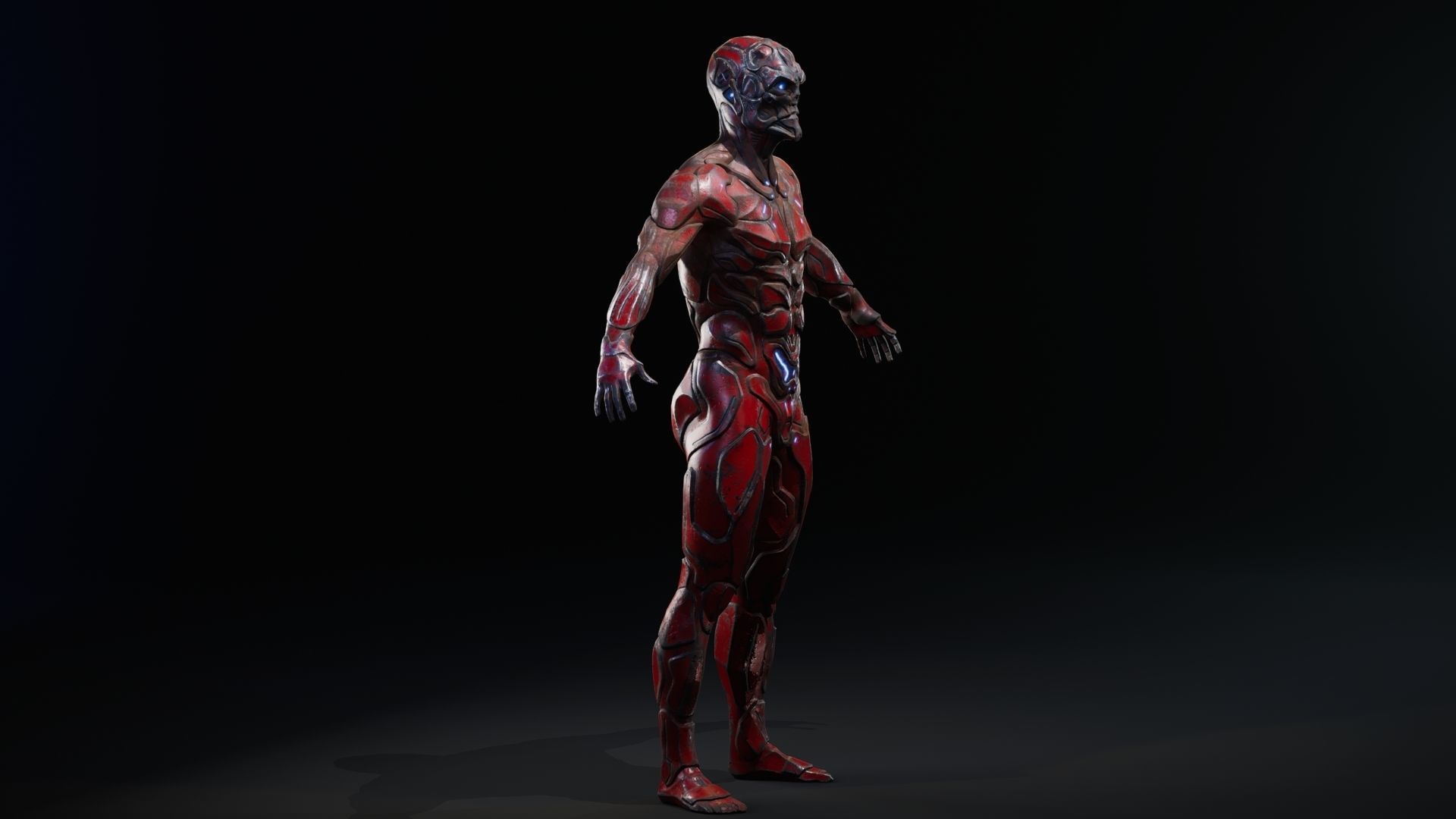 Sci-Fi Human M8 Low-poly 3D model_63