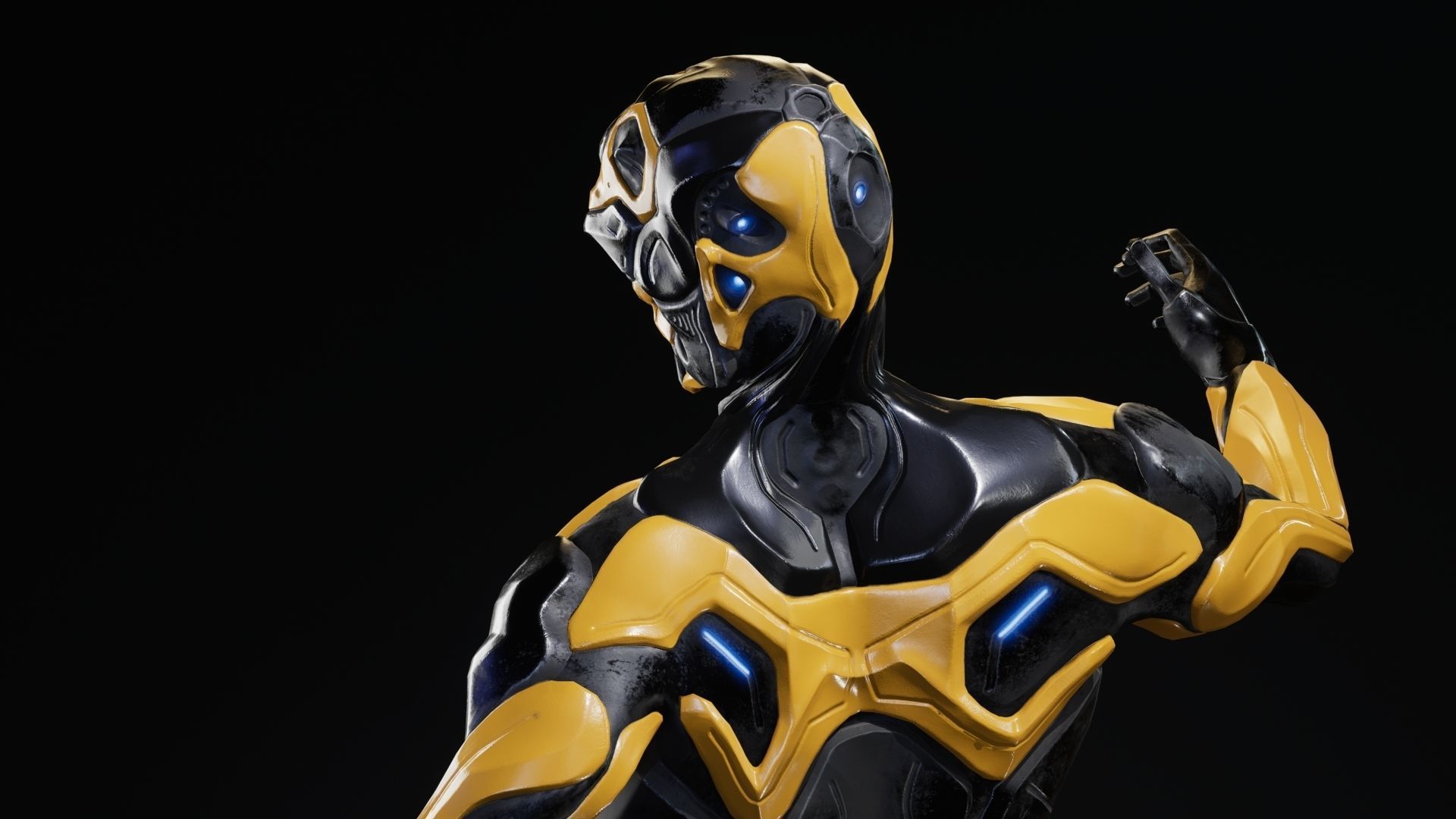 Sci-Fi Human M8 Low-poly 3D model_38