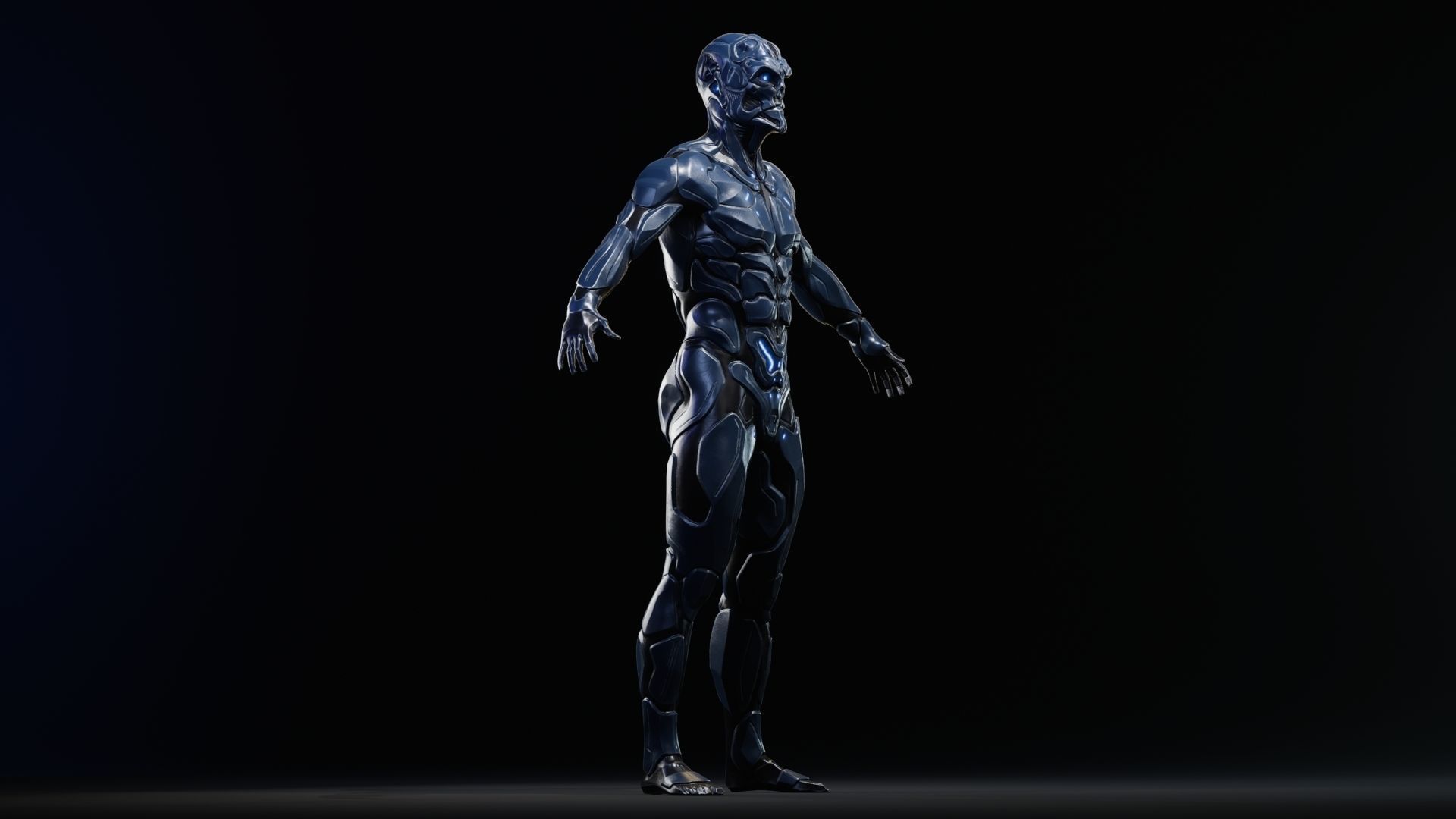 Sci-Fi Human M8 Low-poly 3D model_71