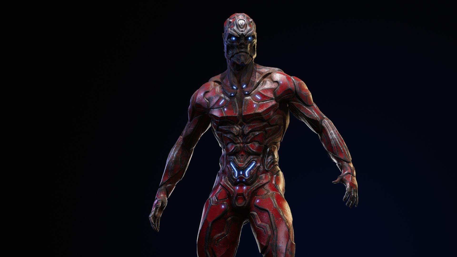 Sci-Fi Human M8 Low-poly 3D model_75