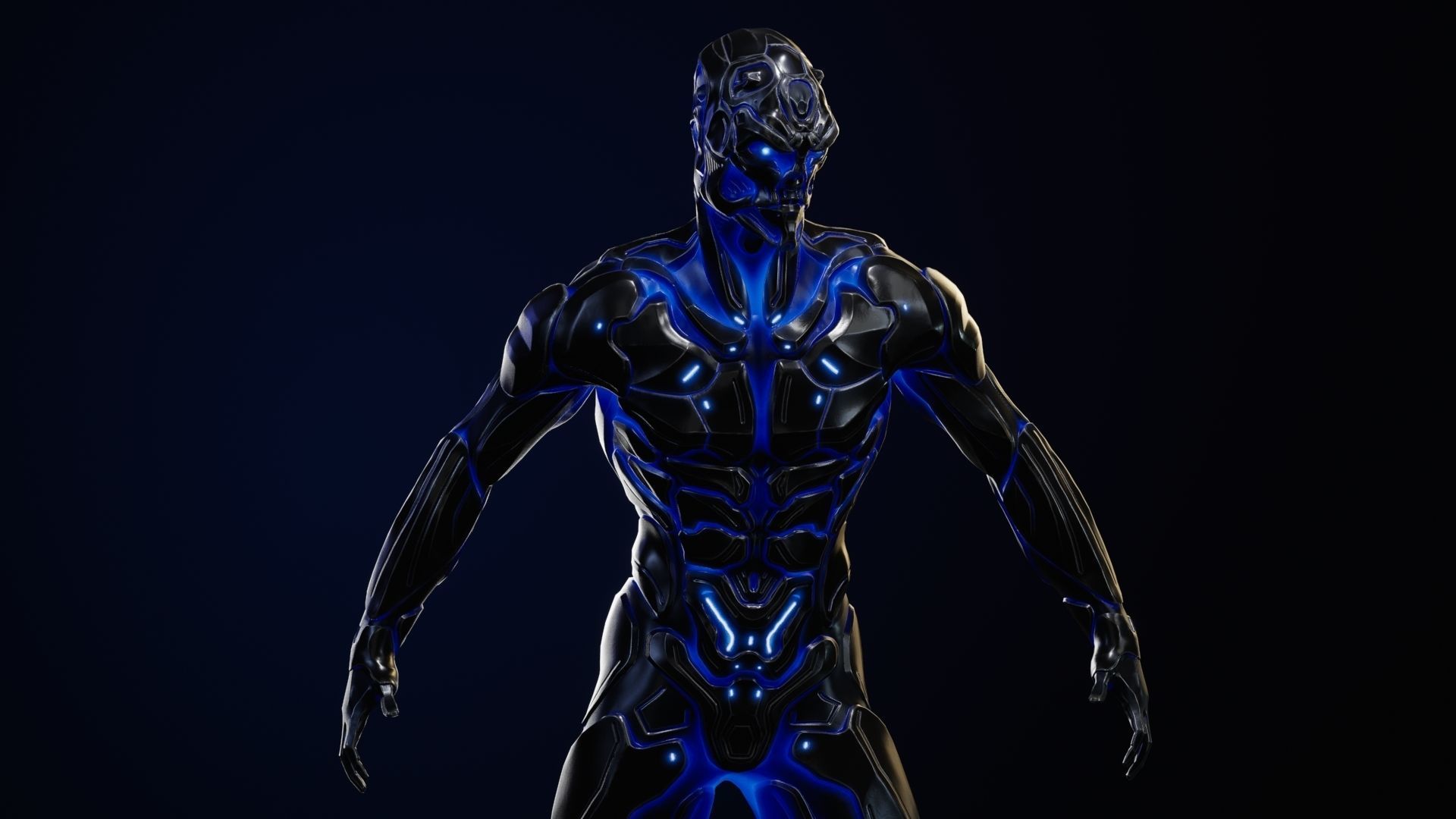 Sci-Fi Human M8 Low-poly 3D model_16