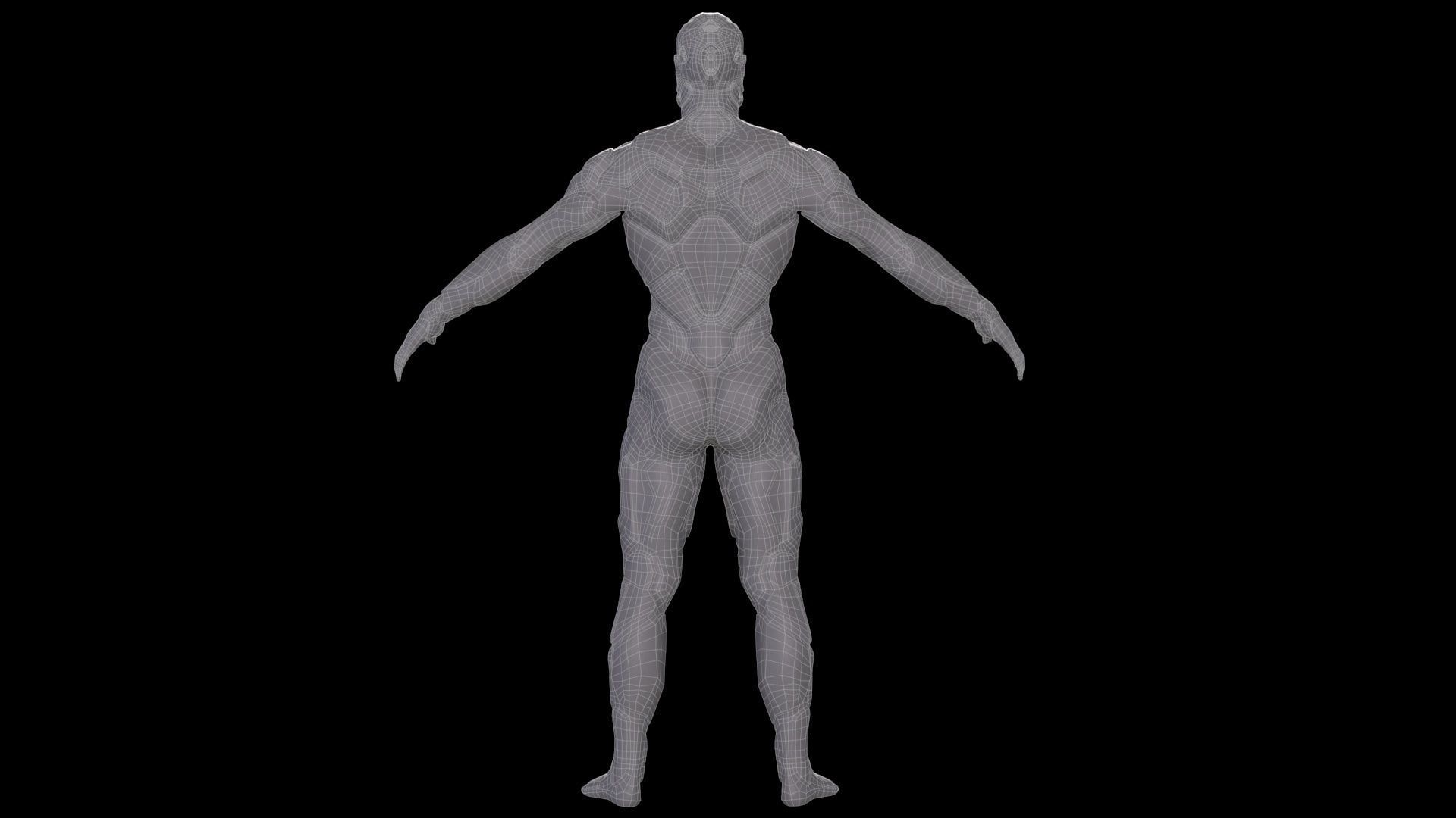 Sci-Fi Human M8 Low-poly 3D model_83