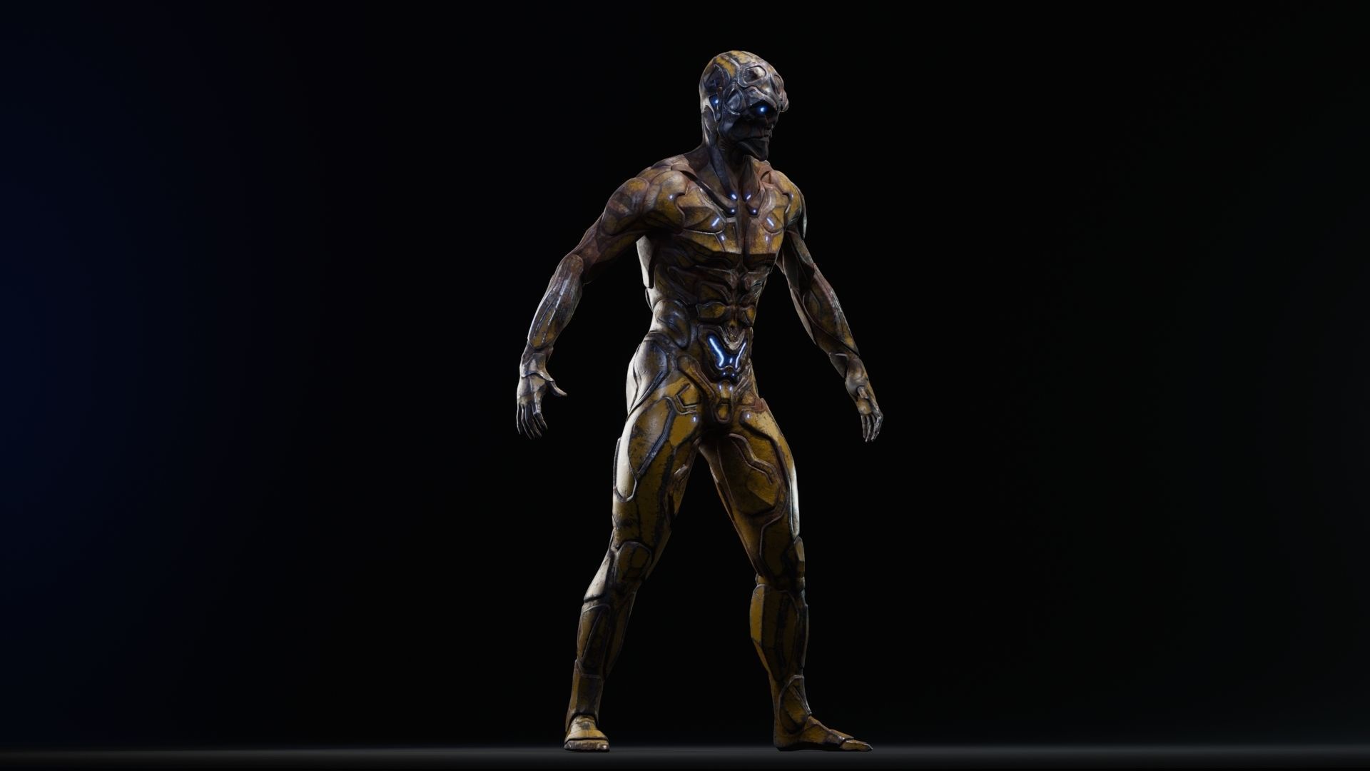 Sci-Fi Human M8 Low-poly 3D model_80