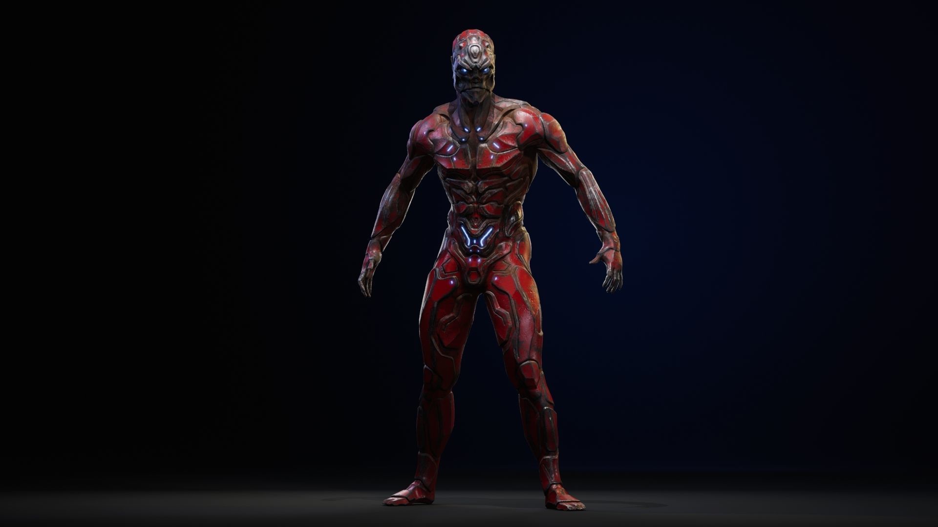Sci-Fi Human M8 Low-poly 3D model_76