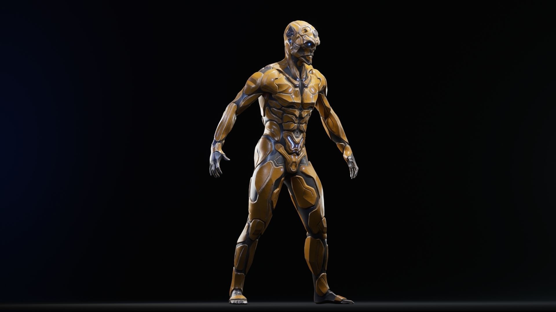 Sci-Fi Human M8 Low-poly 3D model_14