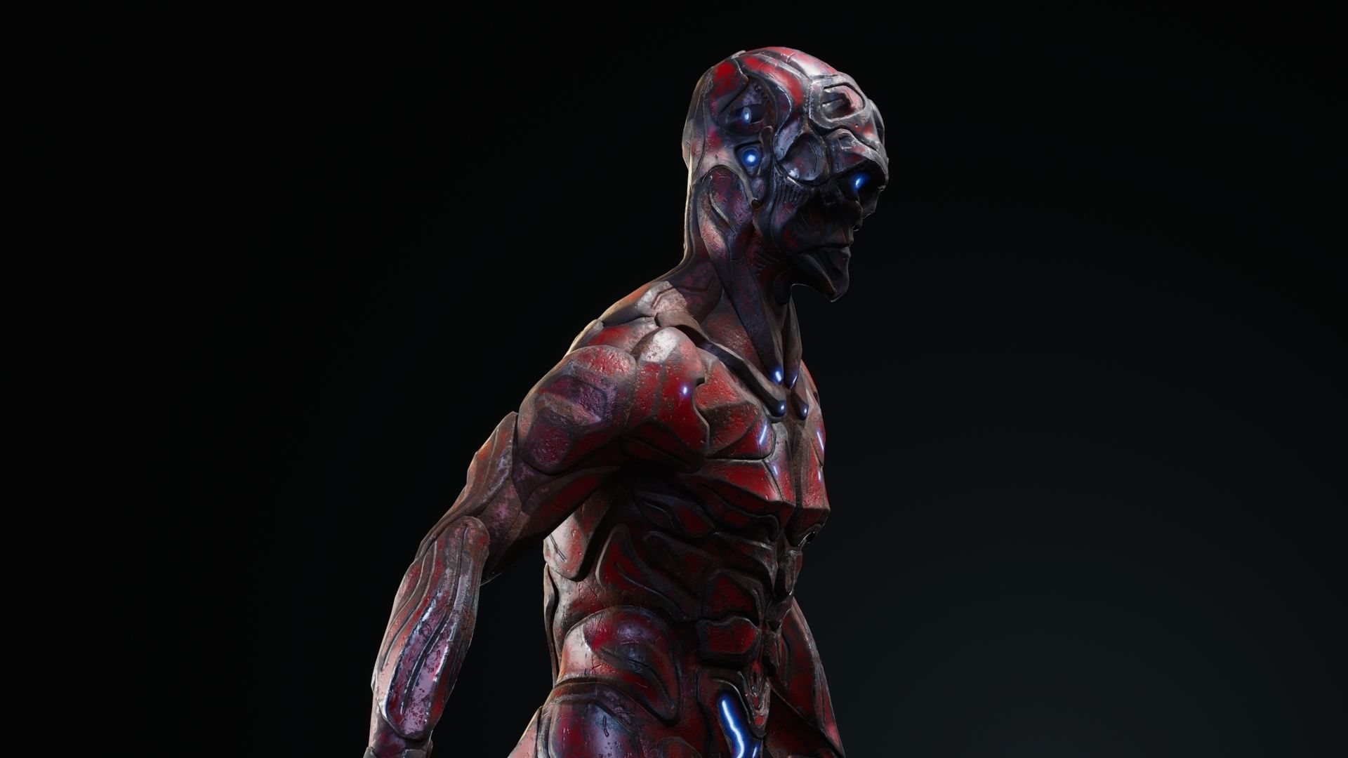 Sci-Fi Human M8 Low-poly 3D model_53