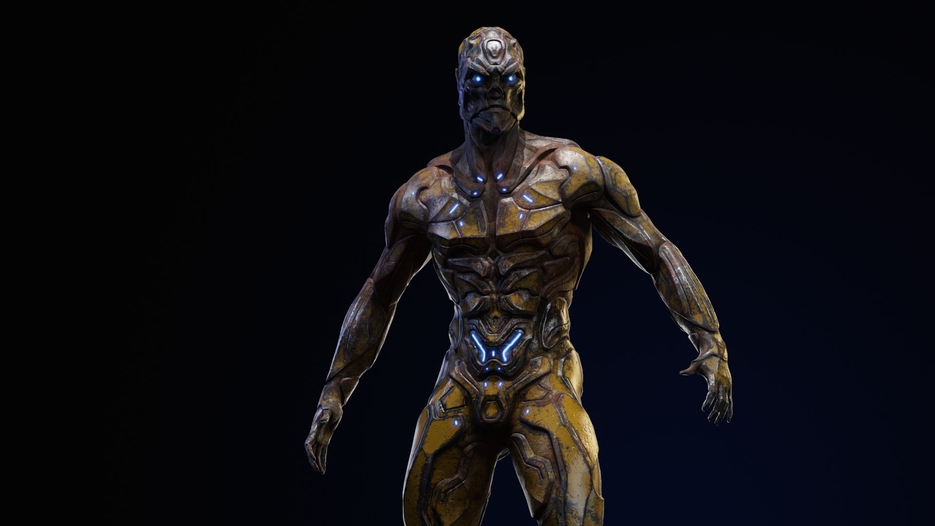 Sci-Fi Human M8 Low-poly 3D model_79