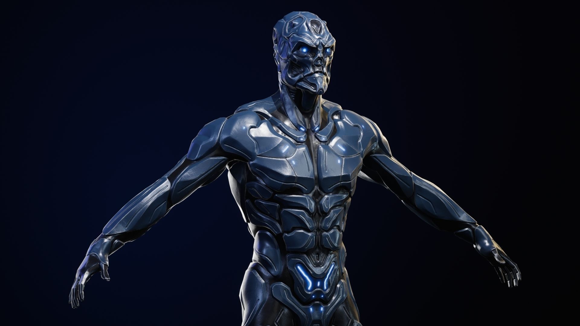 Sci-Fi Human M8 Low-poly 3D model_68