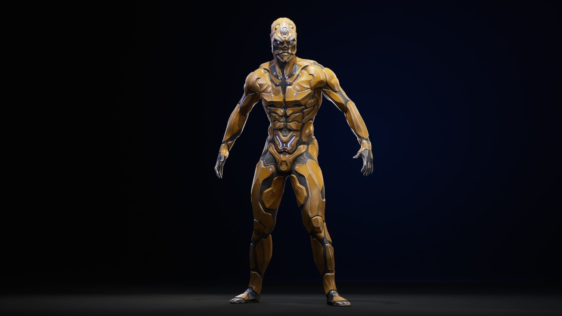 Sci-Fi Human M8 Low-poly 3D model_13
