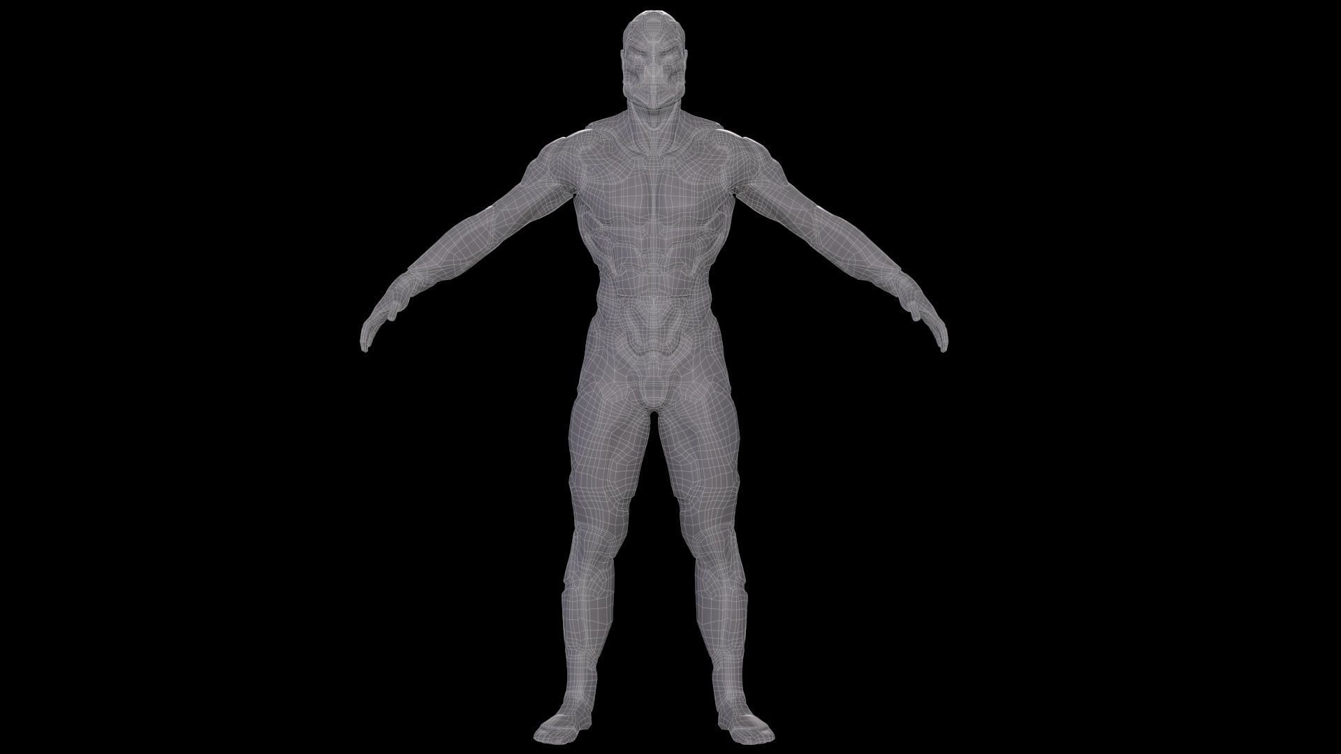 Sci-Fi Human M8 Low-poly 3D model_89