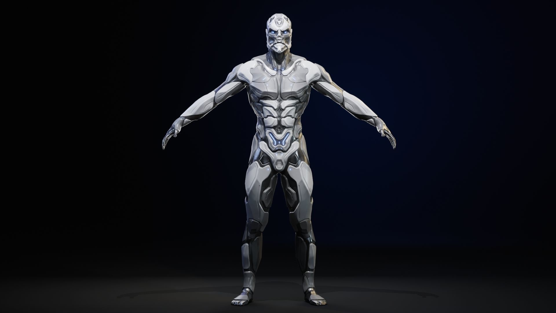 Sci-Fi Human M8 Low-poly 3D model_66