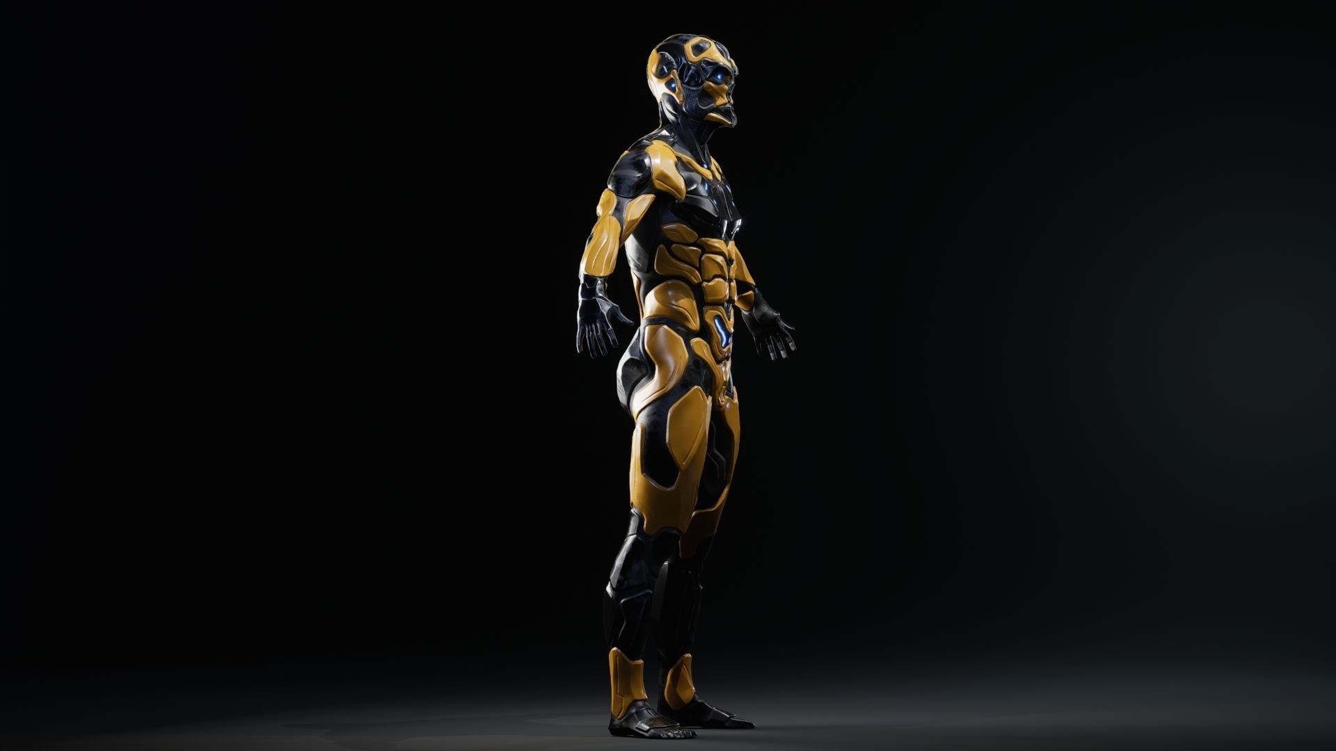 Sci-Fi Human M8 Low-poly 3D model_8