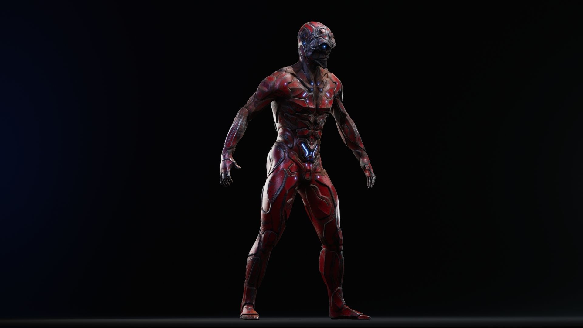Sci-Fi Human M8 Low-poly 3D model_77