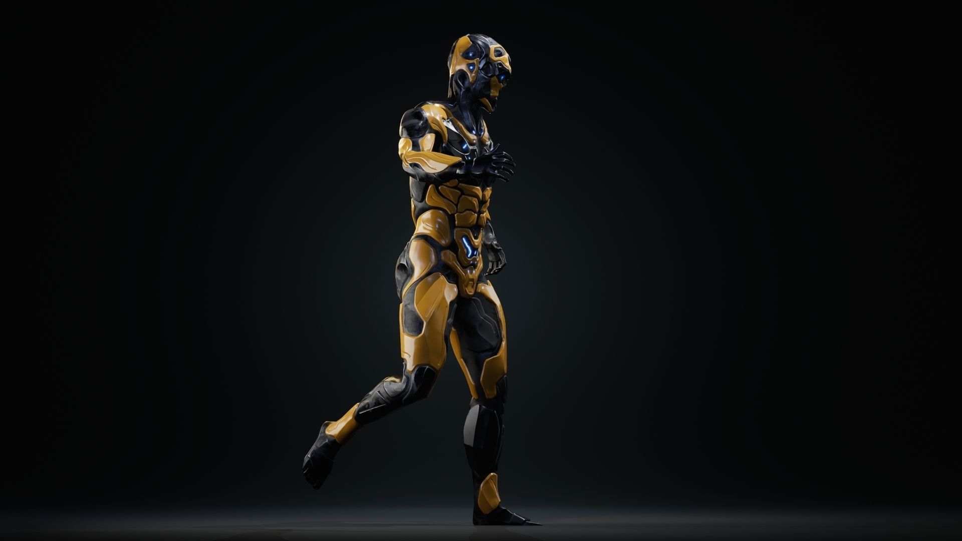 Sci-Fi Human M8 Low-poly 3D model_19