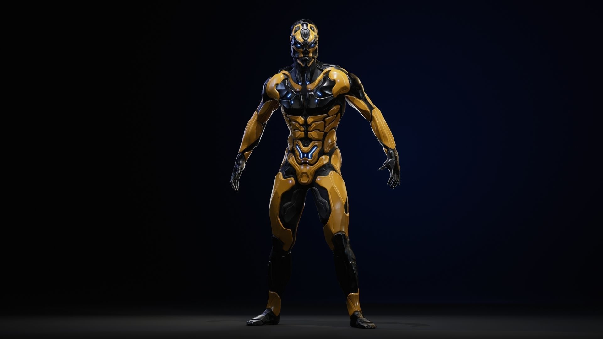 Sci-Fi Human M8 Low-poly 3D model_73