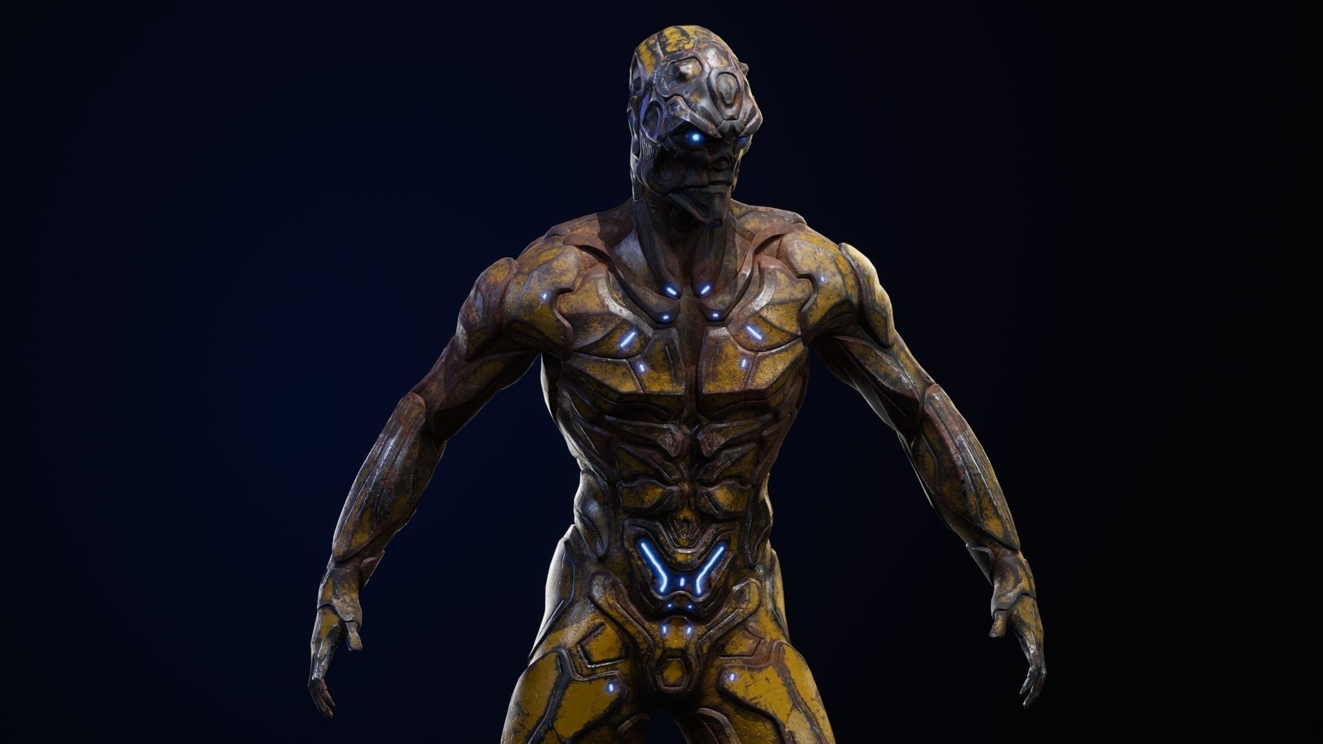 Sci-Fi Human M8 Low-poly 3D model_78