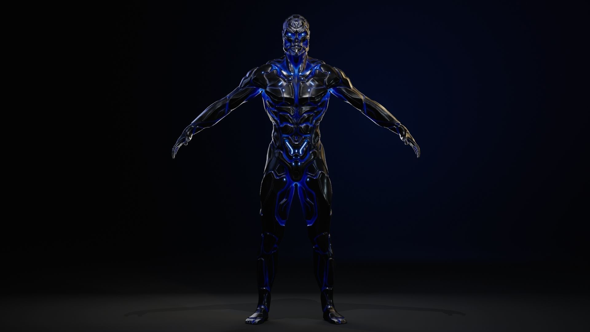 Sci-Fi Human M8 Low-poly 3D model_49