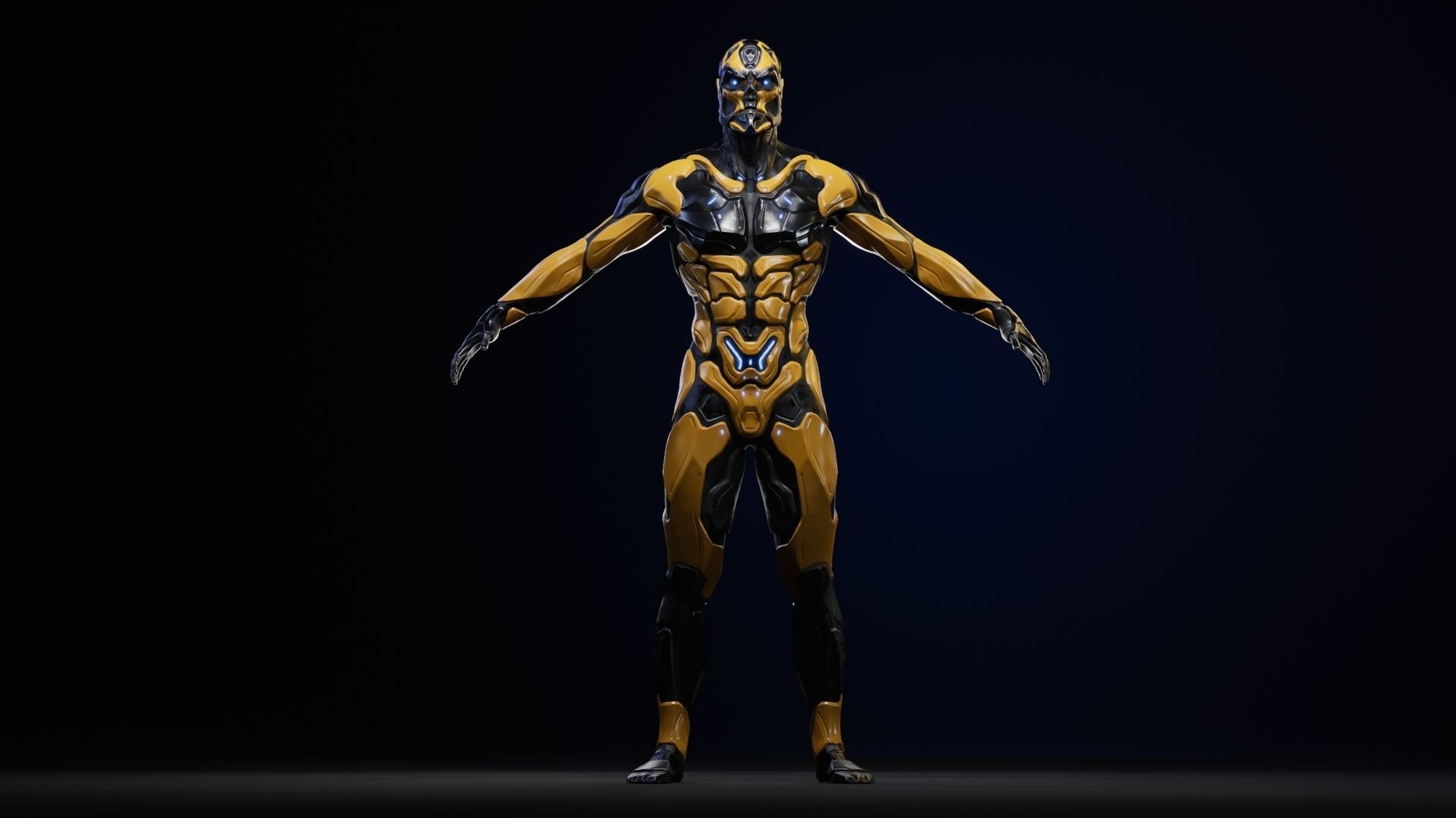 Sci-Fi Human M8 Low-poly 3D model_44