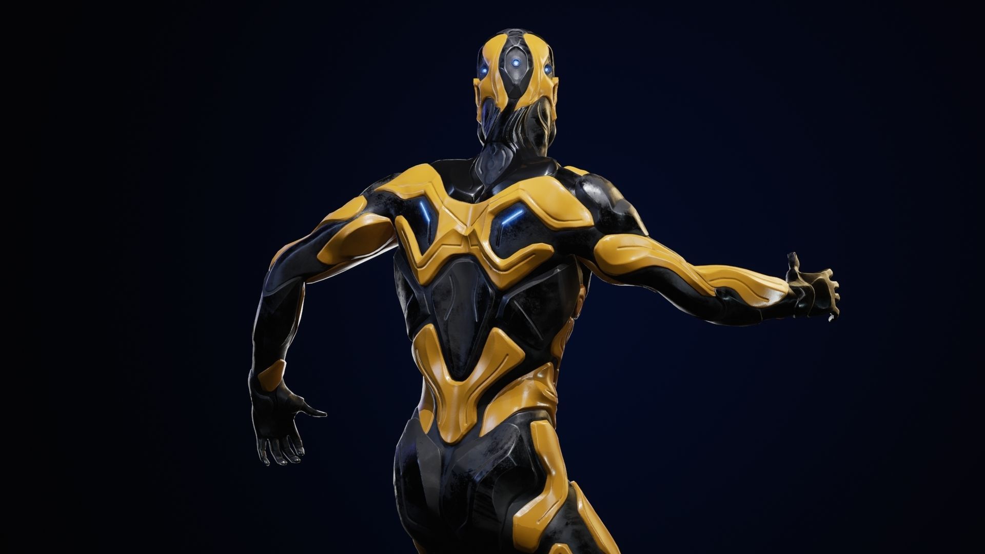 Sci-Fi Human M8 Low-poly 3D model_20