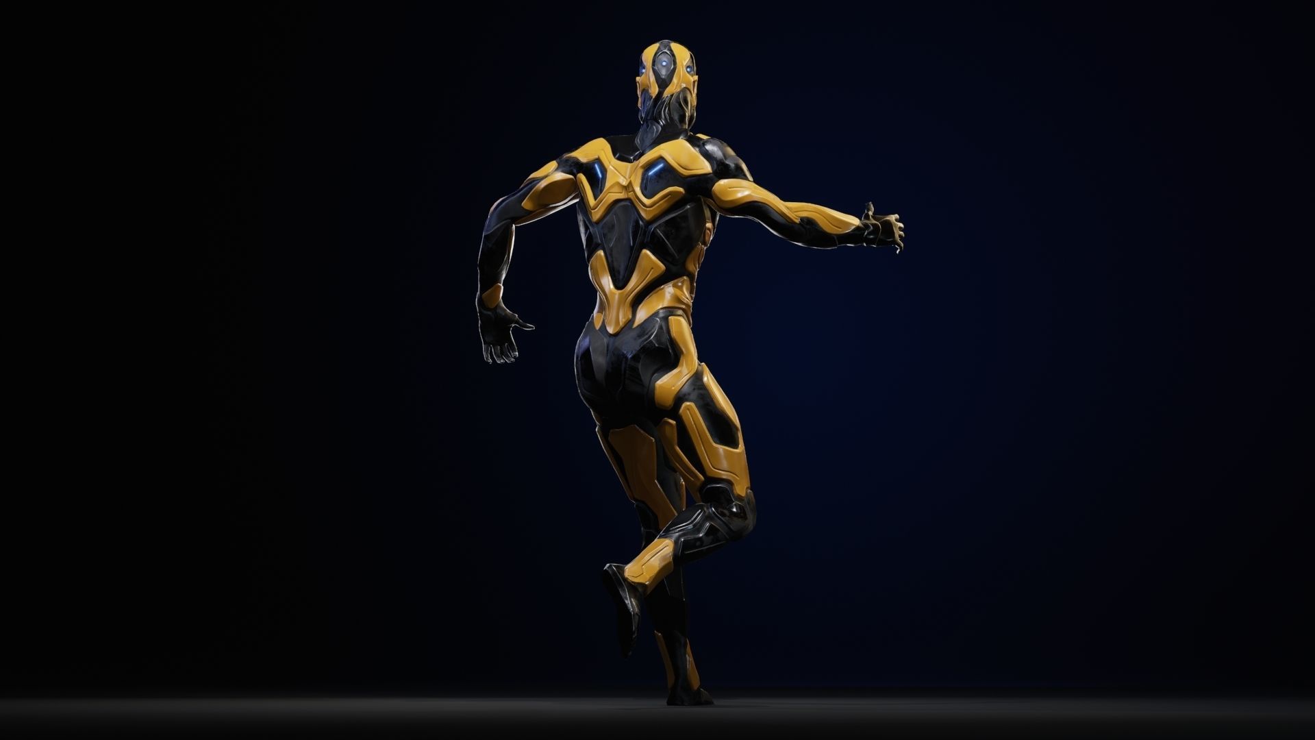 Sci-Fi Human M8 Low-poly 3D model_22