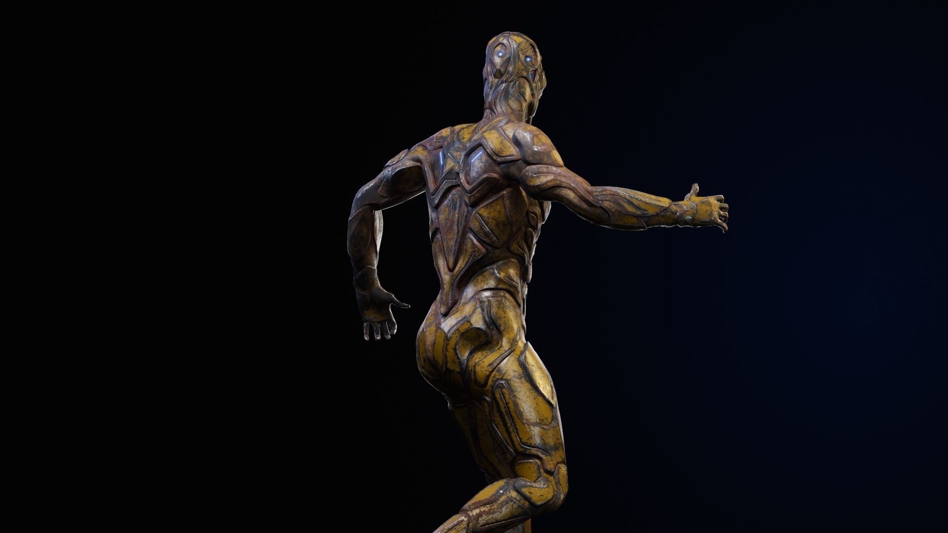 Sci-Fi Human M8 Low-poly 3D model_30