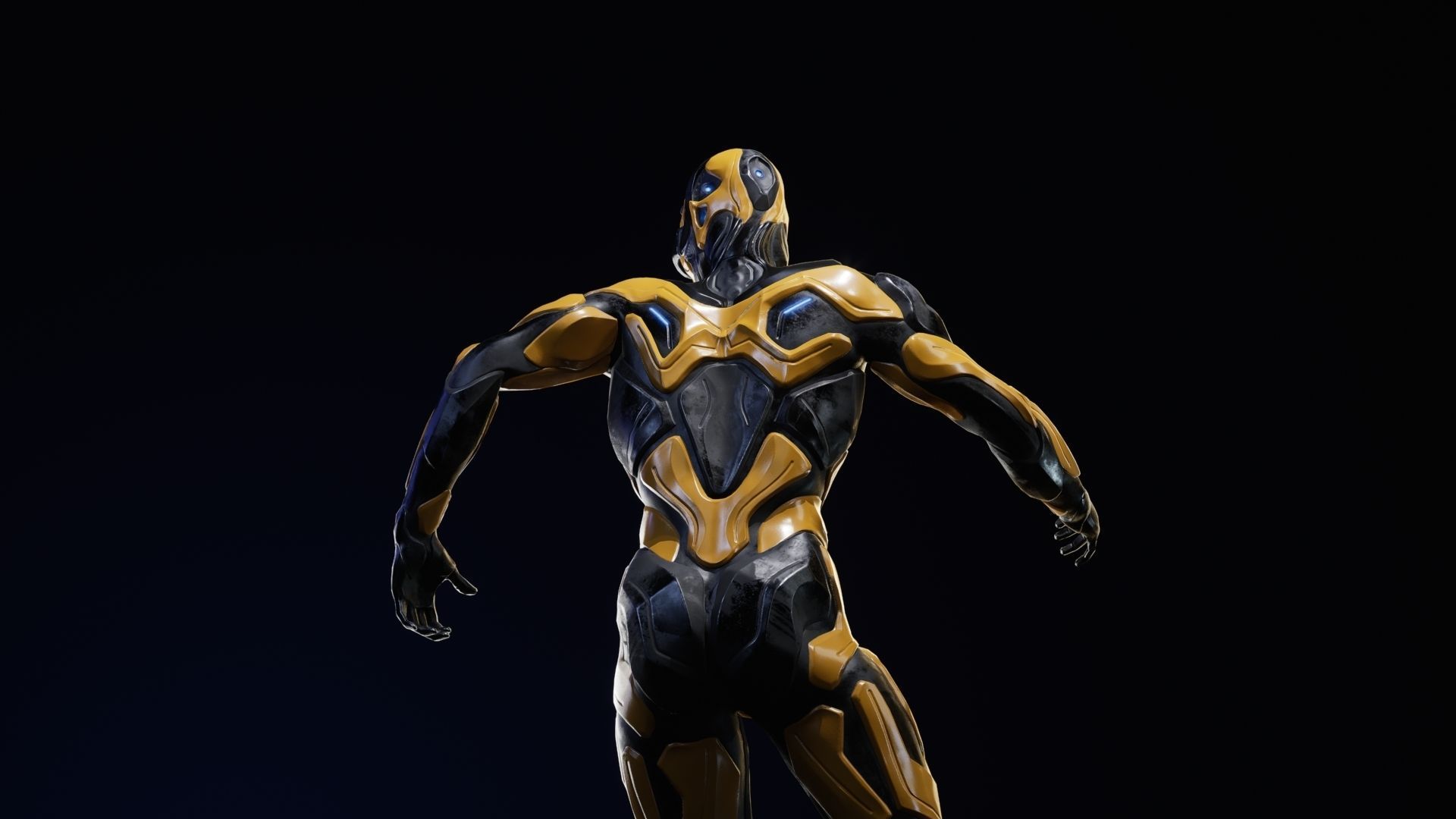 Sci-Fi Human M8 Low-poly 3D model_21