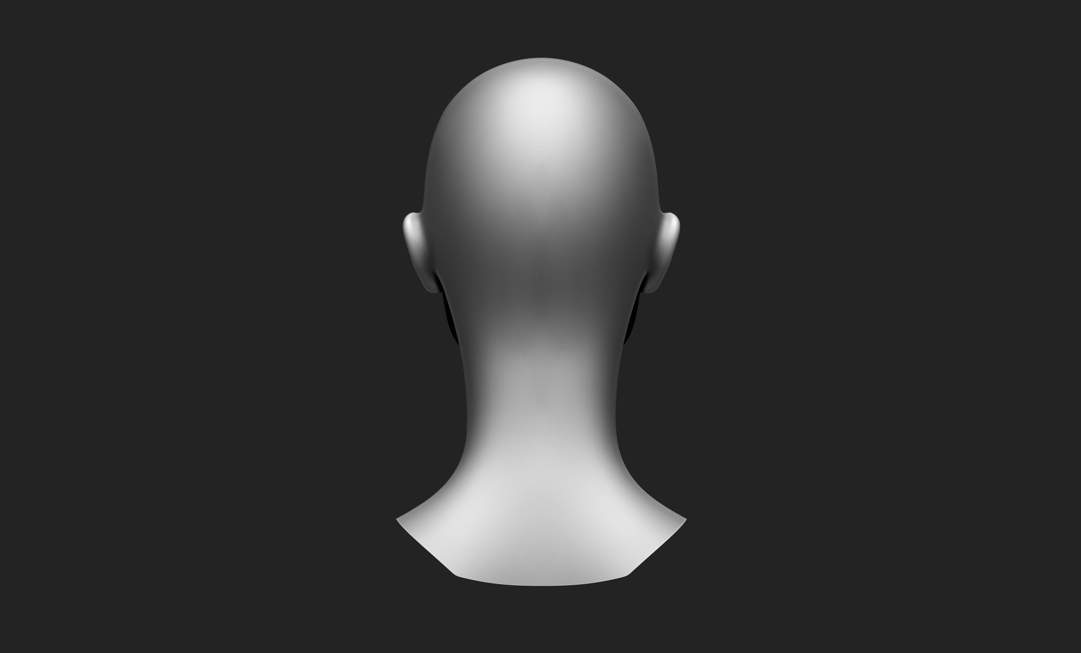 Female Head 5 Low-poly 3D model_8