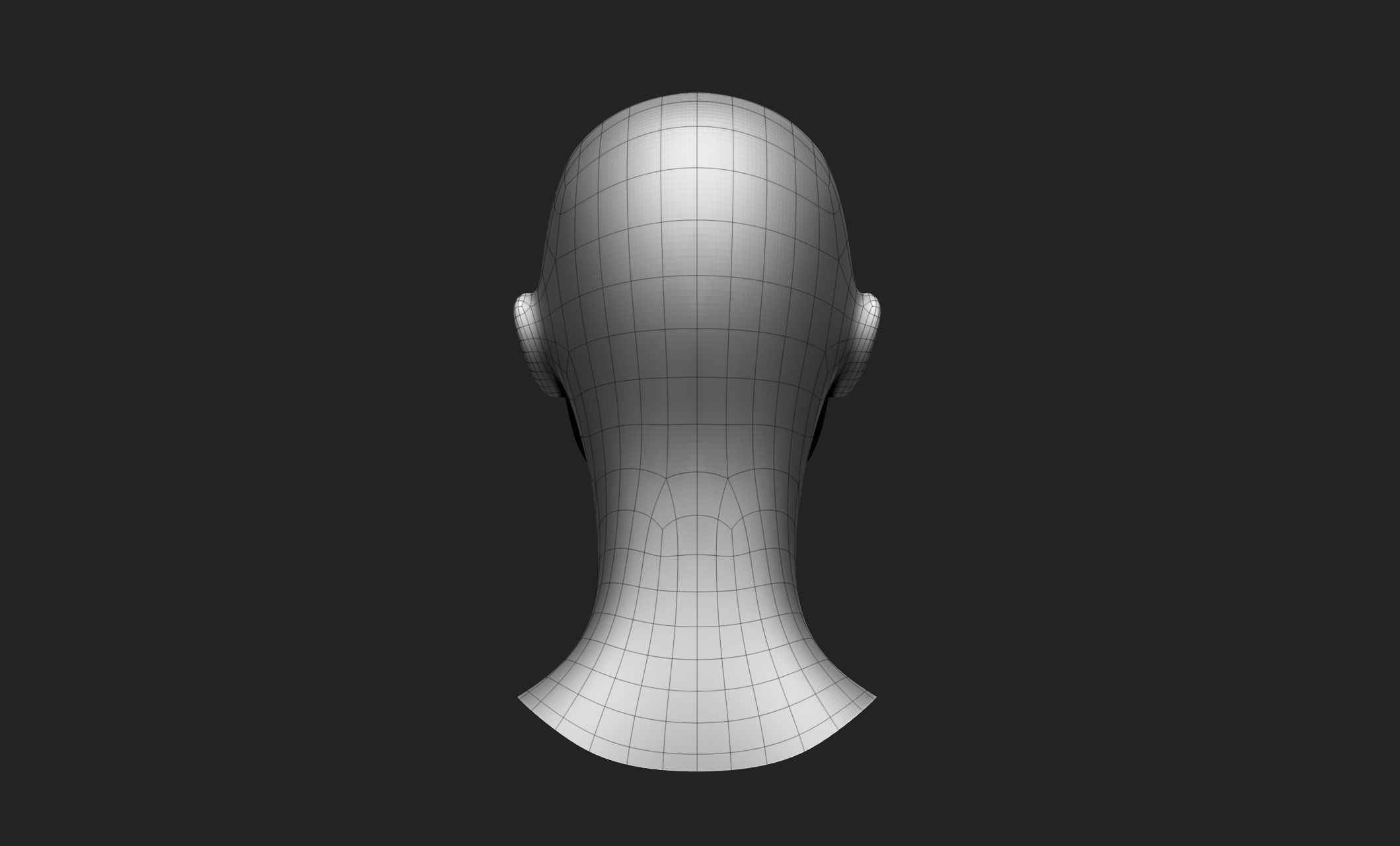 Female Head 5 Low-poly 3D model_13