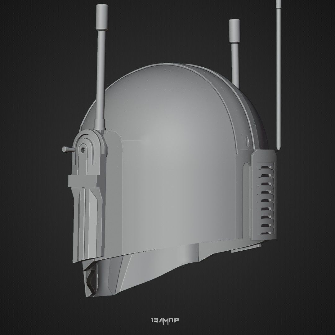 Operator Mandalorian helmet 3D print model_30