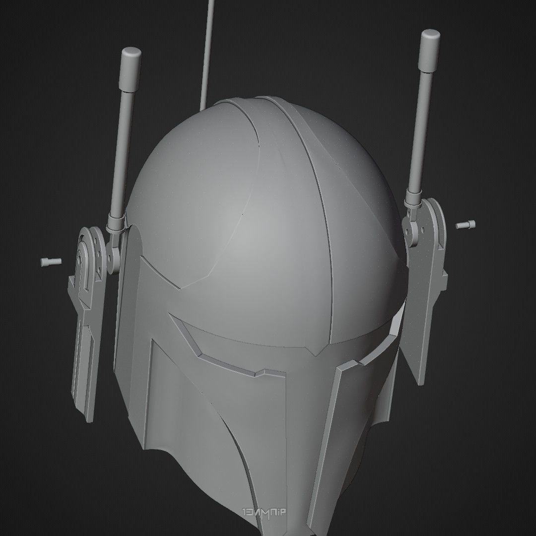 Operator Mandalorian helmet 3D print model_31