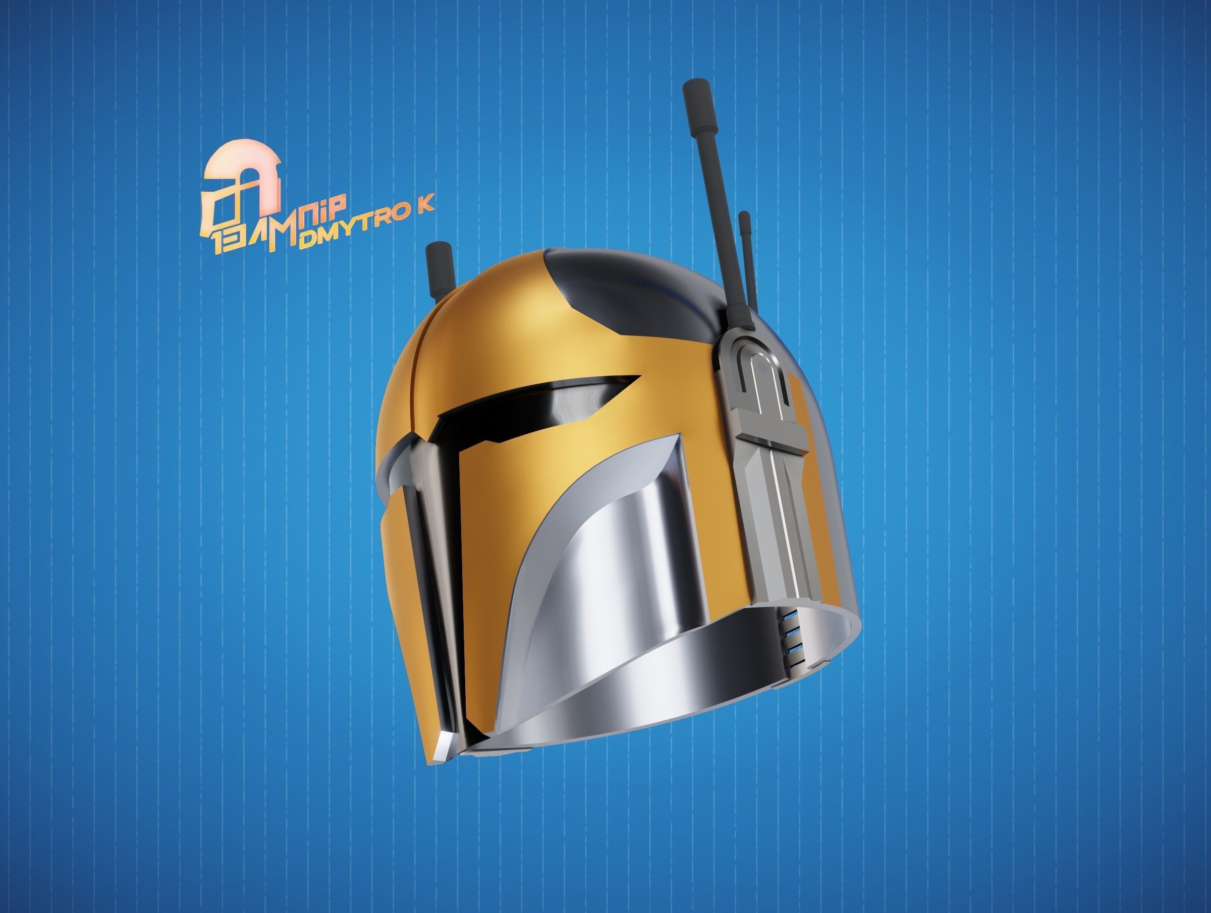 Operator Mandalorian helmet 3D print model_26
