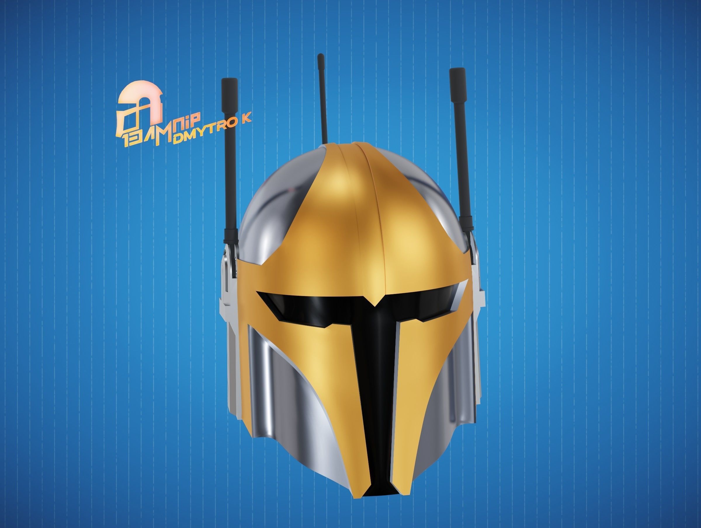 Operator Mandalorian helmet 3D print model_21