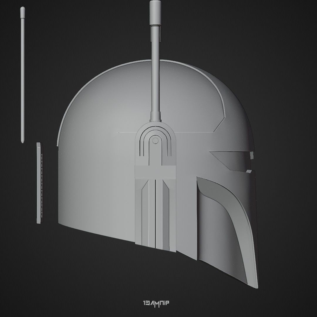 Operator Mandalorian helmet 3D print model_37