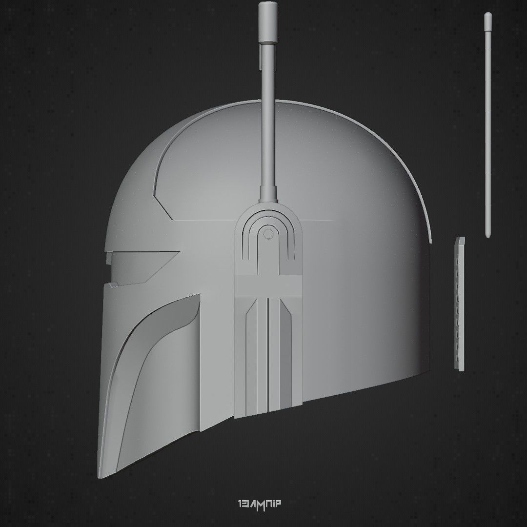 Operator Mandalorian helmet 3D print model_28