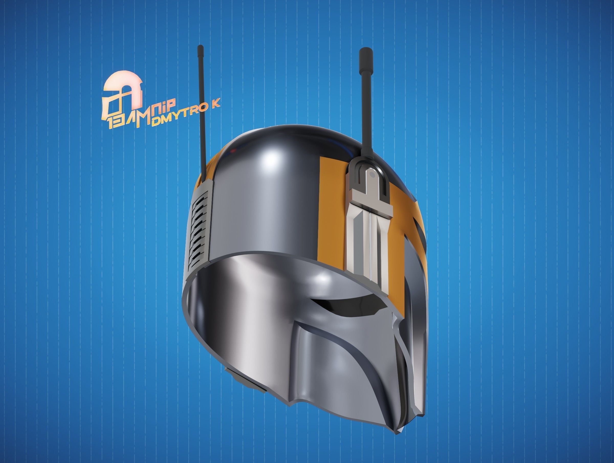Operator Mandalorian helmet 3D print model_24