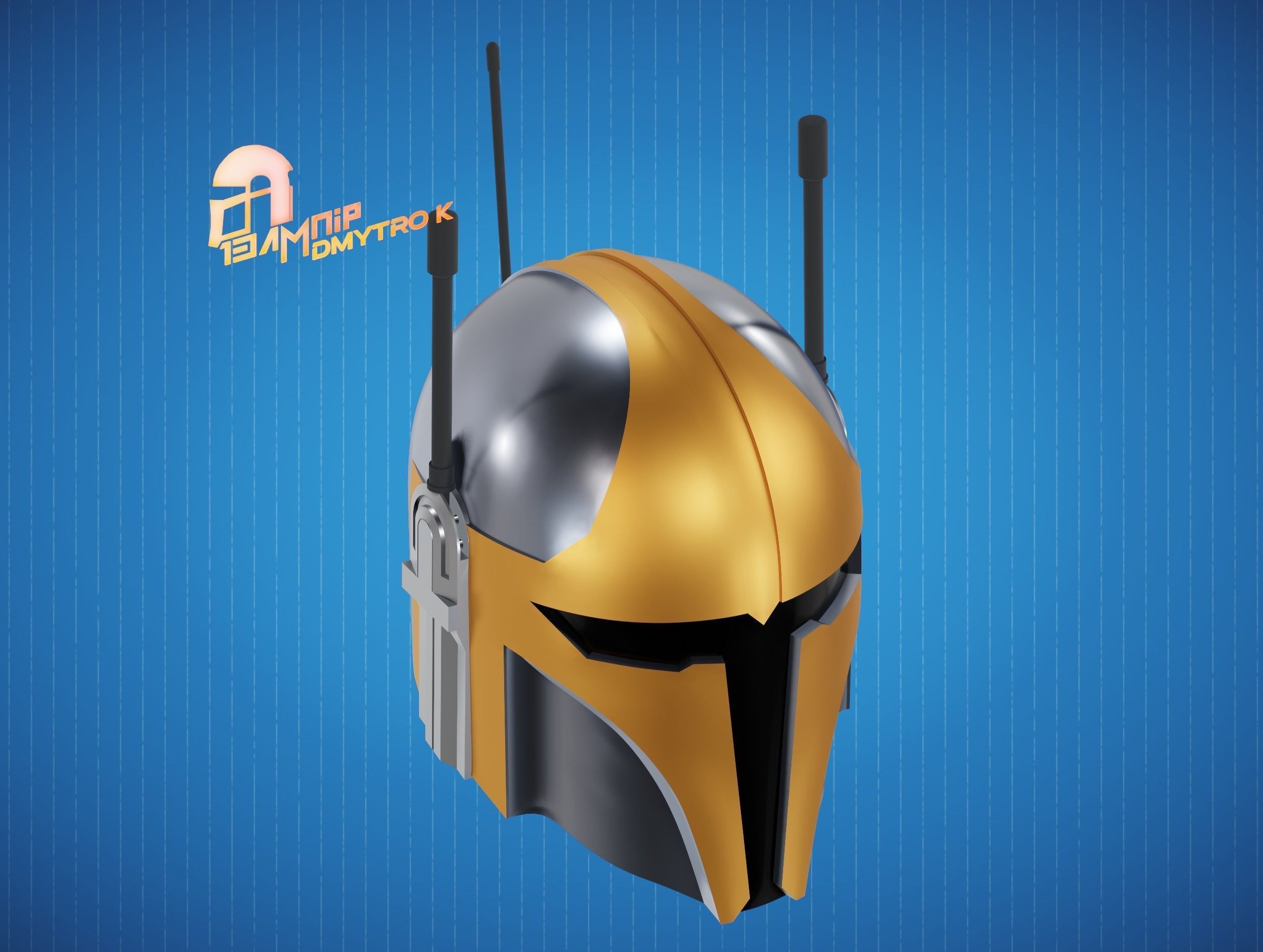 Operator Mandalorian helmet 3D print model_13