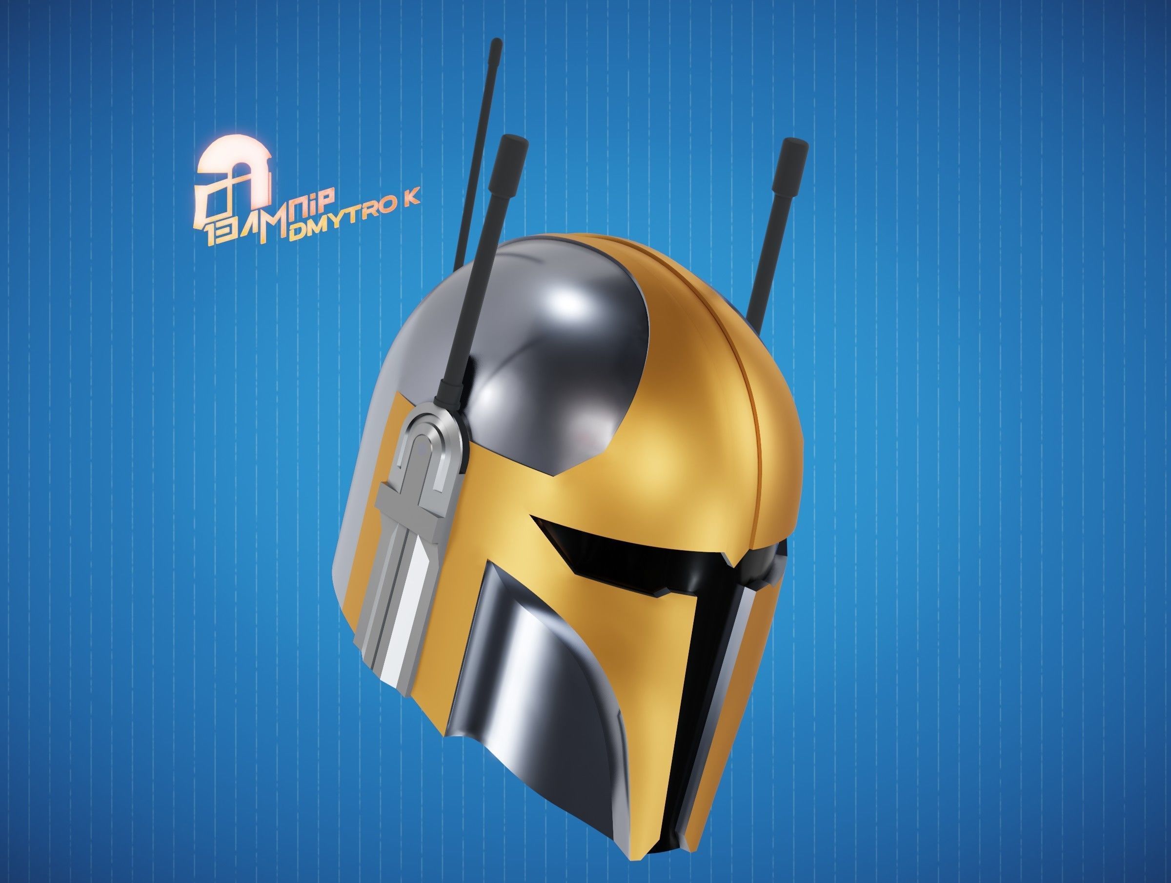 Operator Mandalorian helmet 3D print model_20