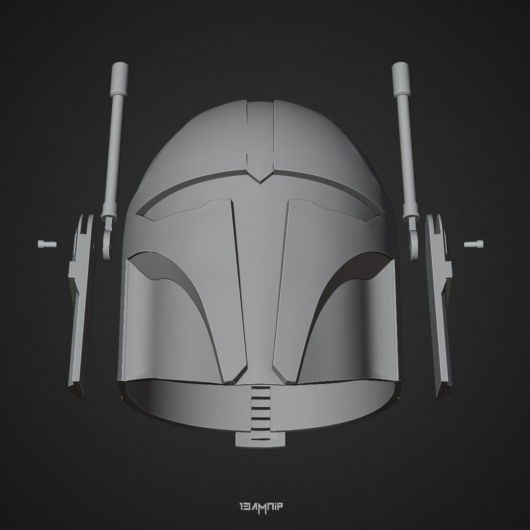 Operator Mandalorian helmet 3D print model_38