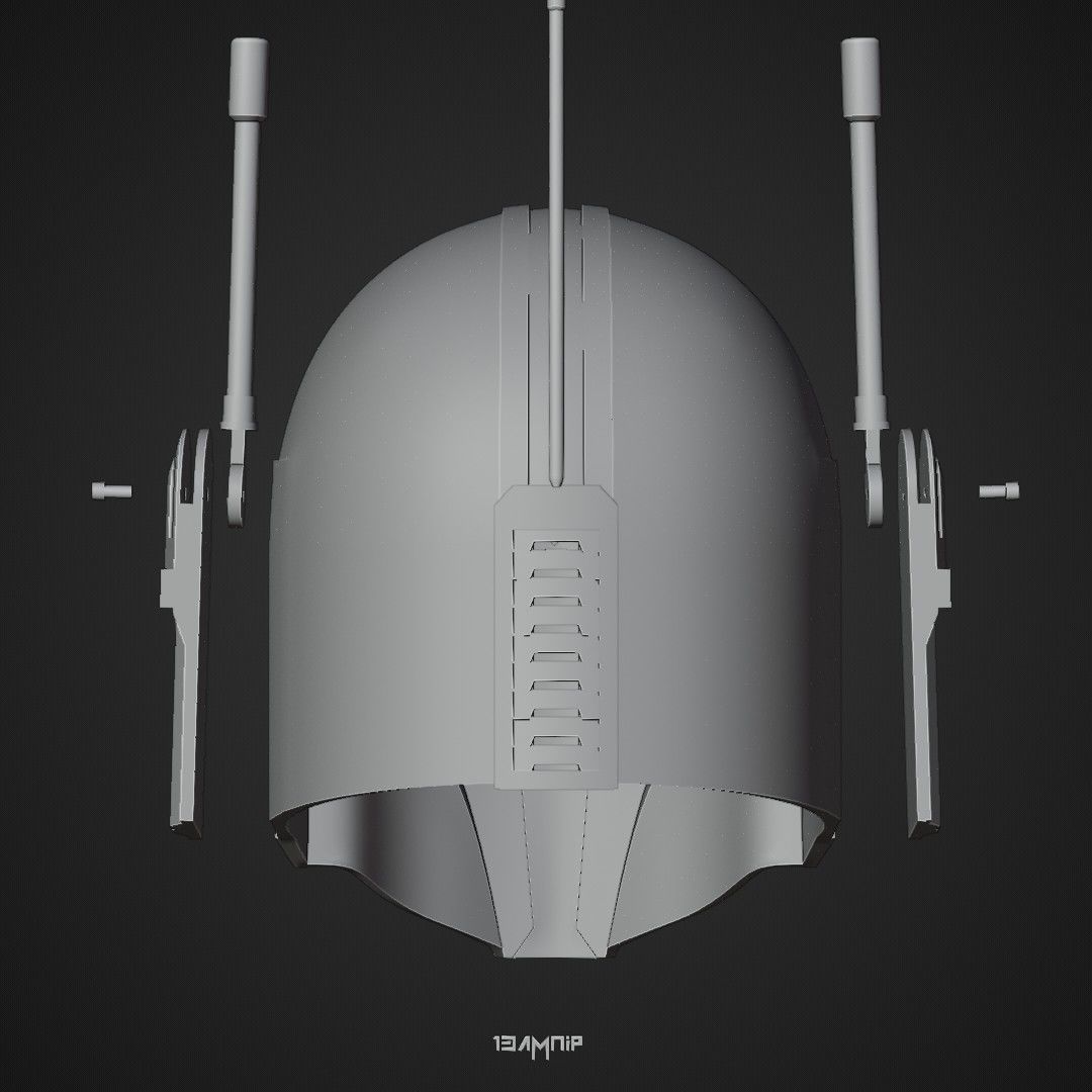 Operator Mandalorian helmet 3D print model_33