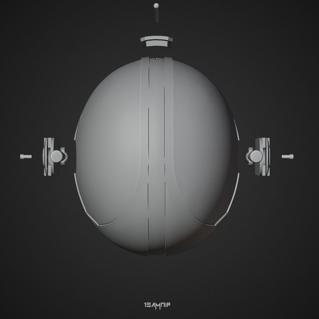 Operator Mandalorian helmet 3D print model_35