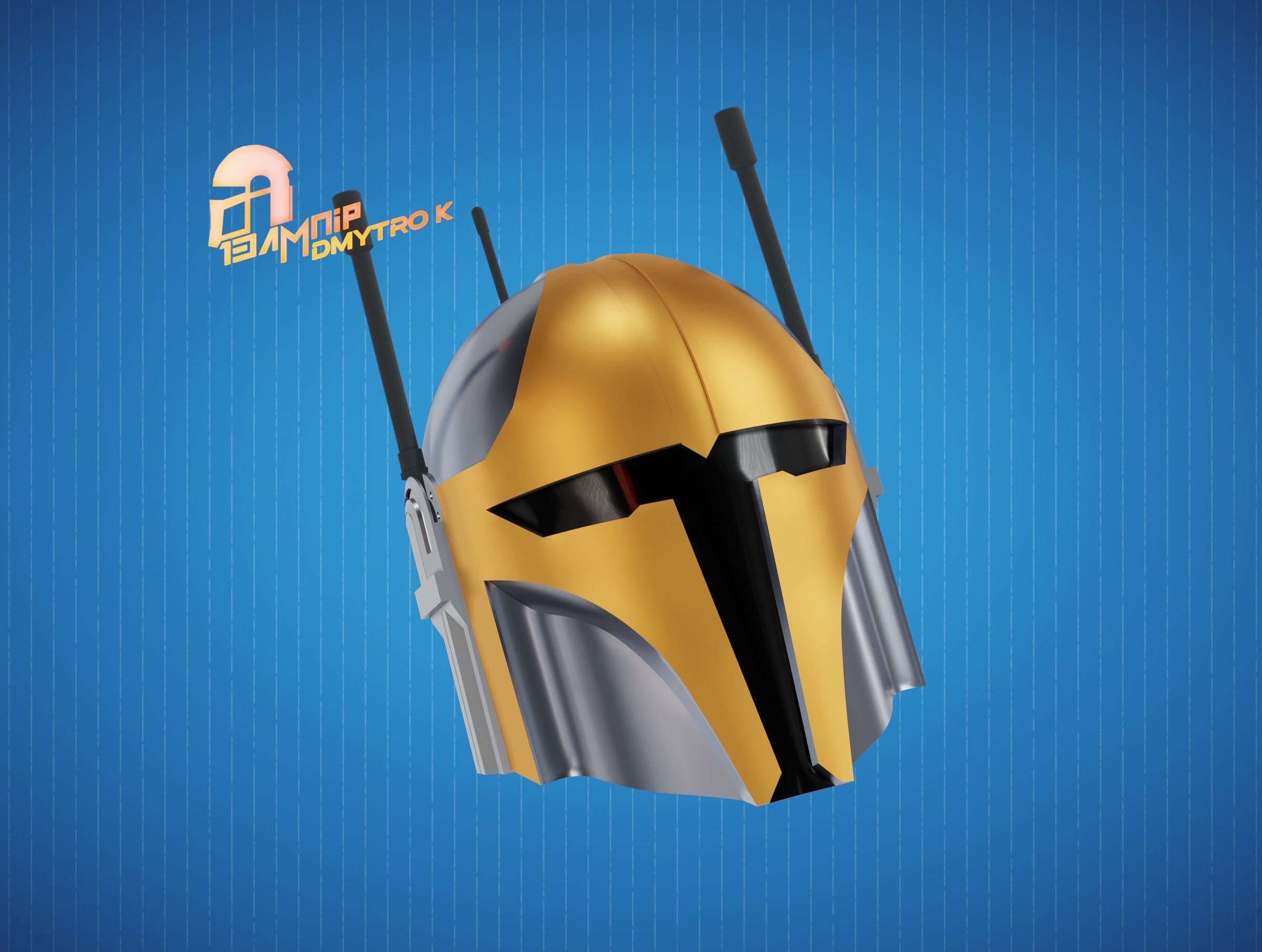 Operator Mandalorian helmet 3D print model_25