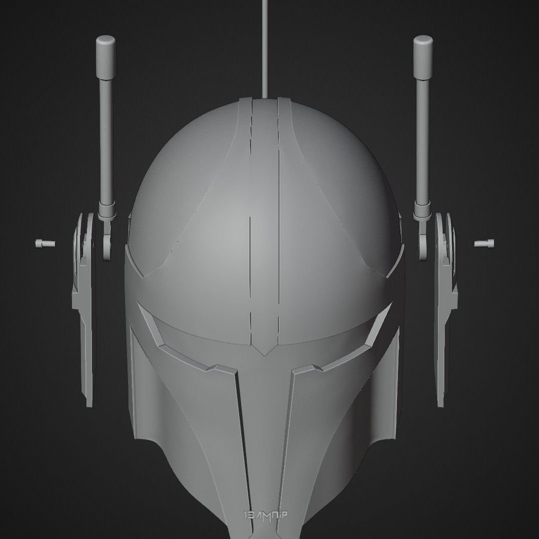 Operator Mandalorian helmet 3D print model_39