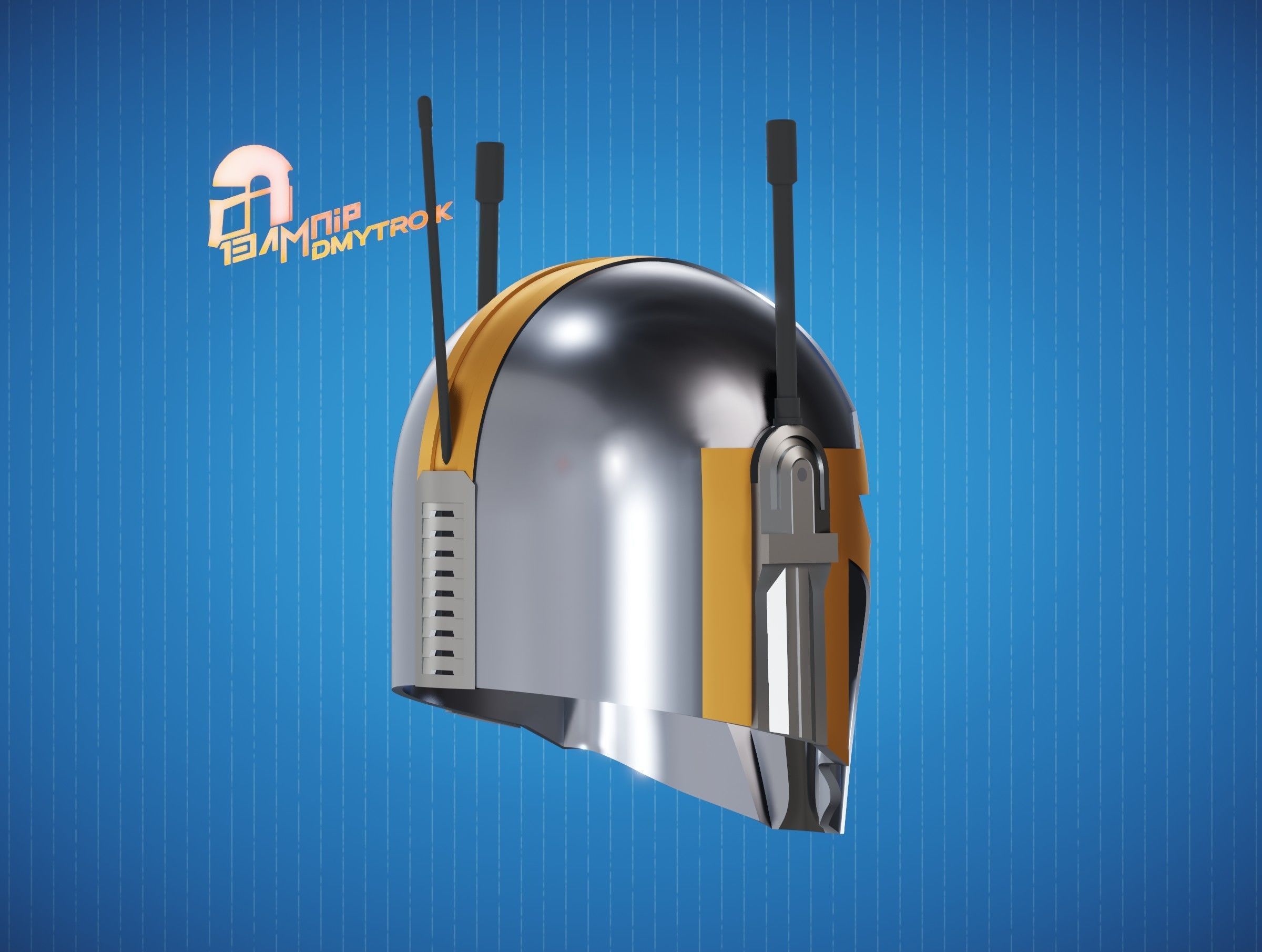 Operator Mandalorian helmet 3D print model_6