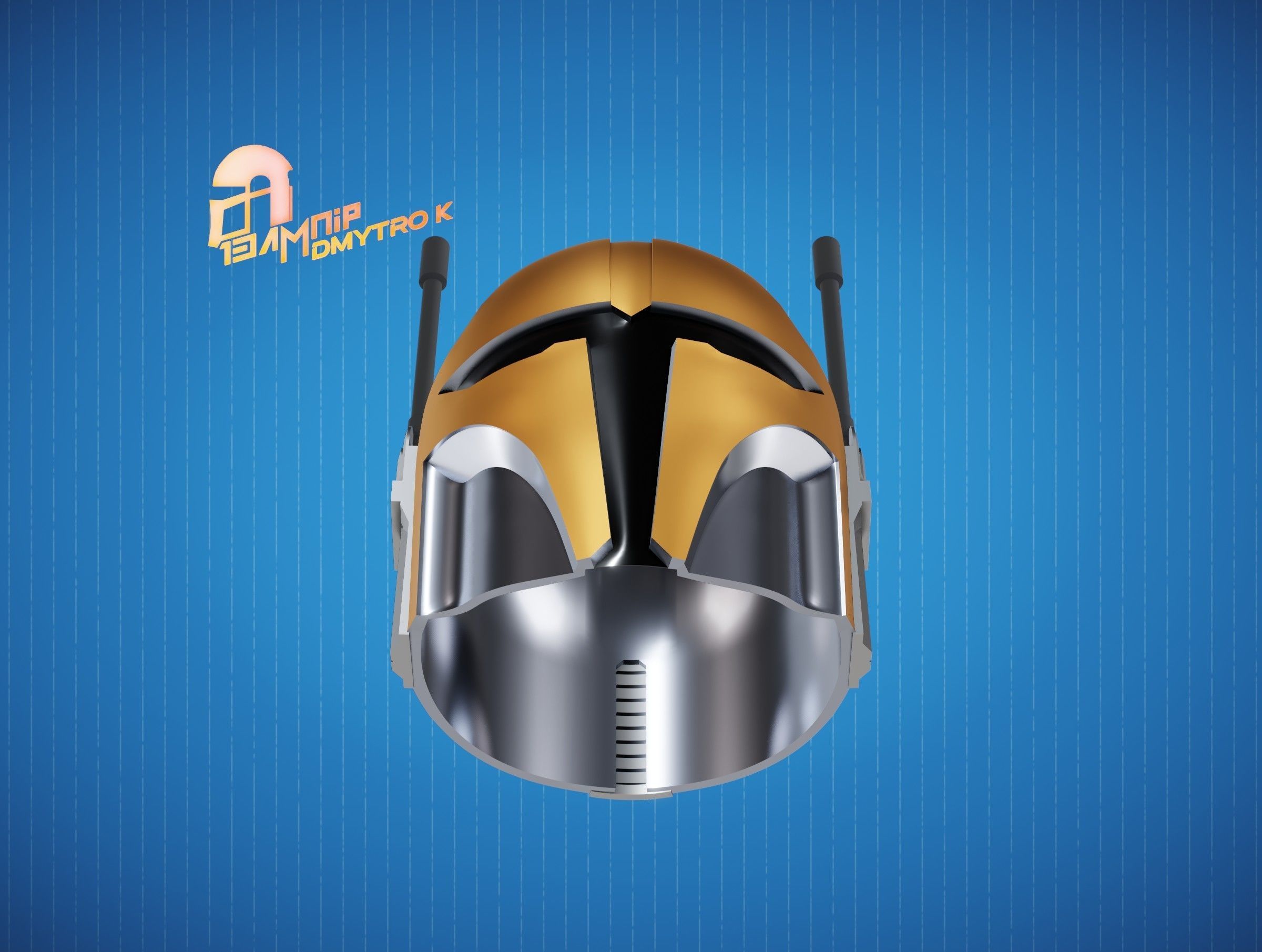 Operator Mandalorian helmet 3D print model_17